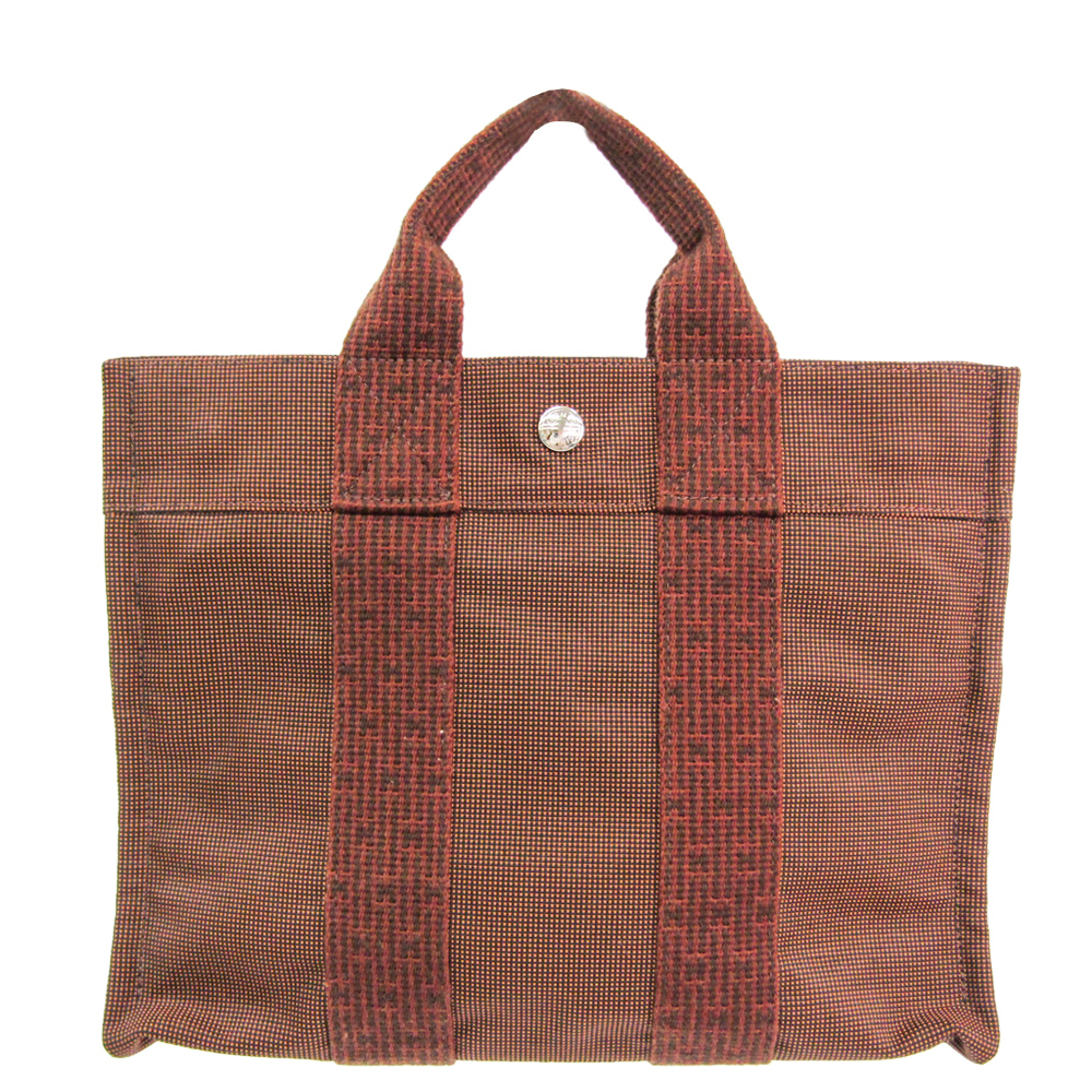 Image of Hermes Brown Canvas Herline PM Tote Bag