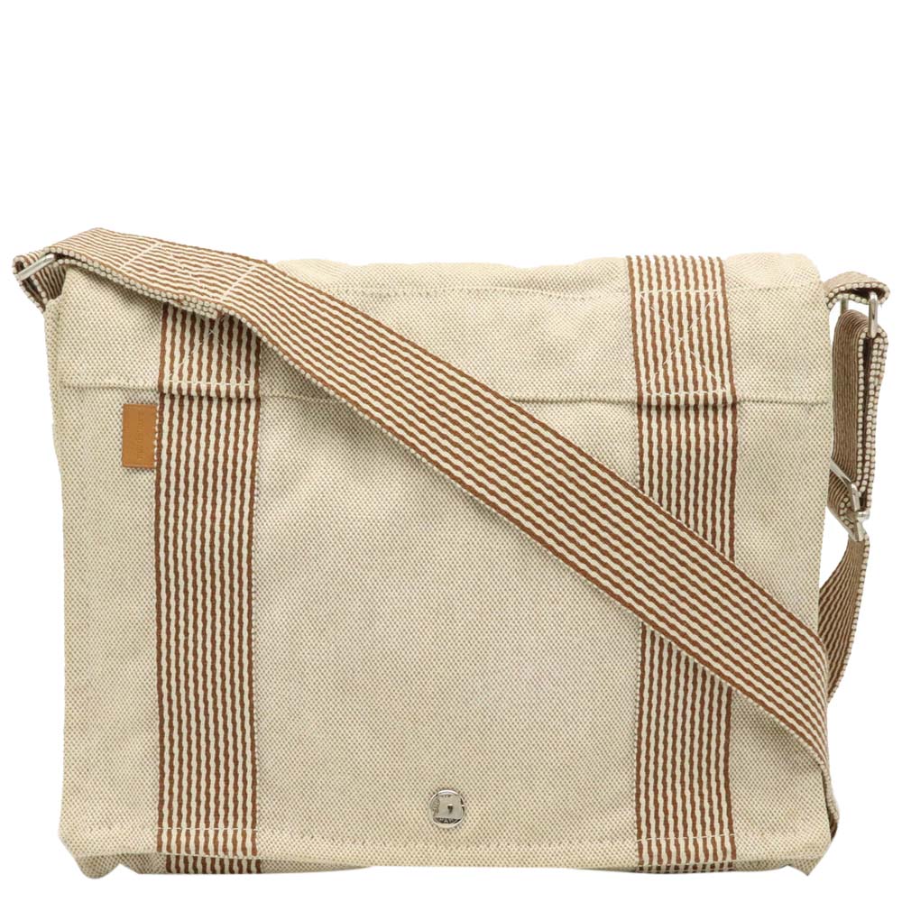 Image of Hermes Beige Toile Canvas Herline Messenger Bag