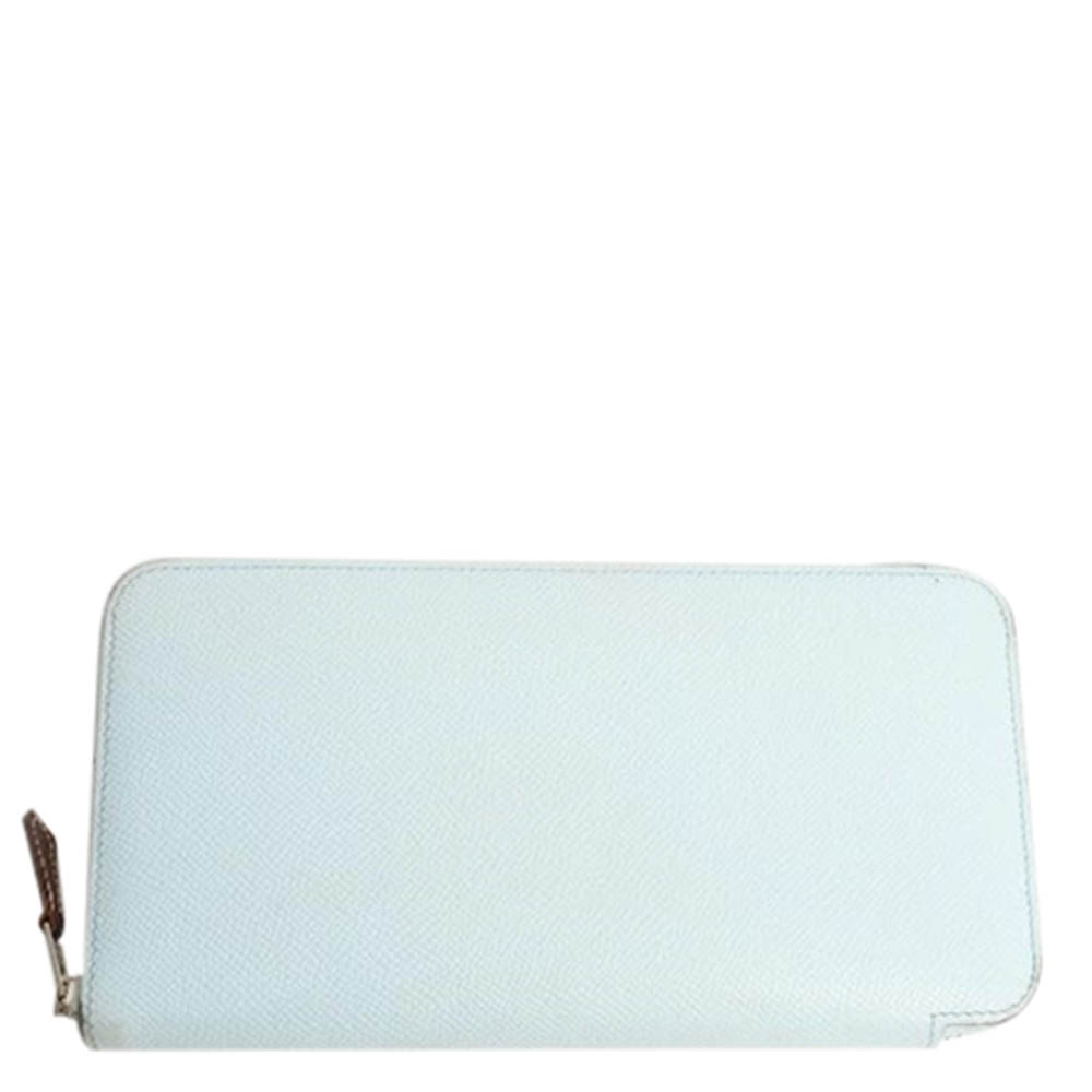 Image of Hermes Blue Epson Leather Azap Classic Wallet
