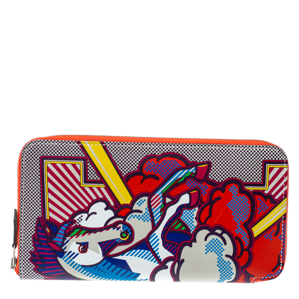 Image of Herm&egrave;s Multicolor Leather Pegasus Pop Azap Long Wallet