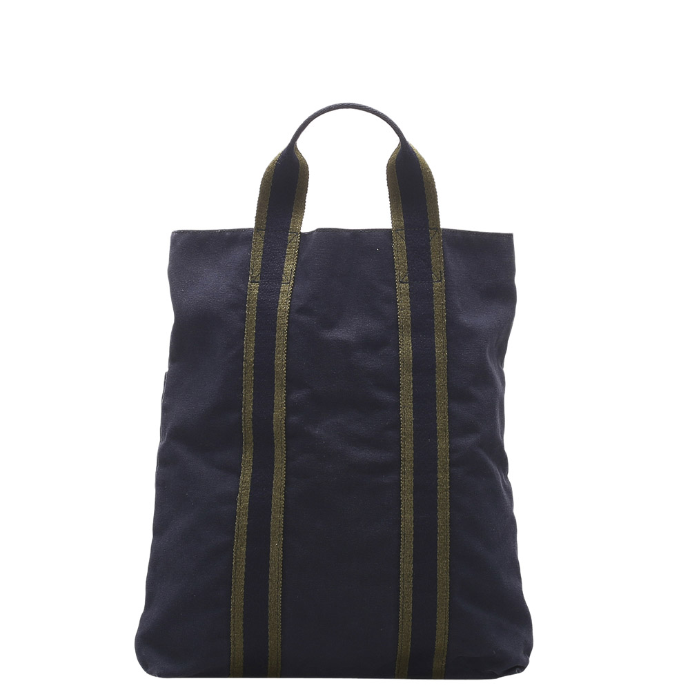 Hermes Blue Canvas Fourre Tout Cabas bag
