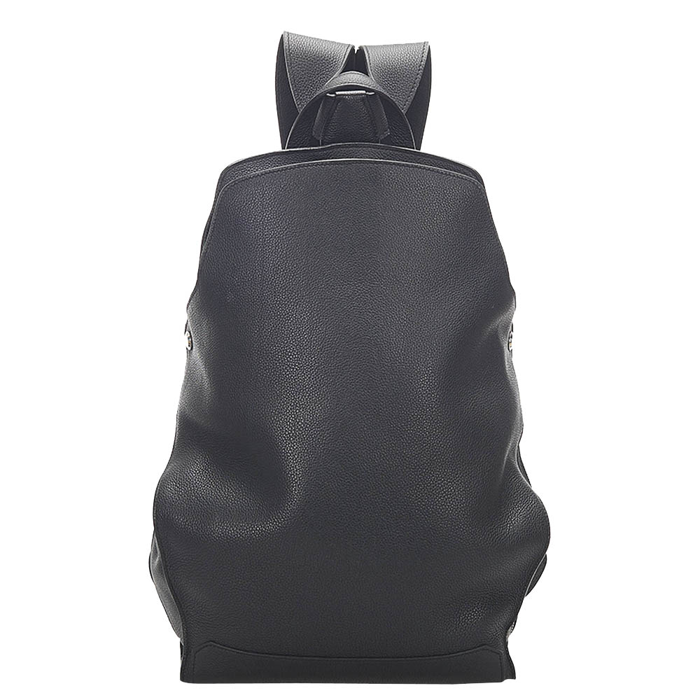 Hermes Black Leather Maurice Cityback 27 Backpack