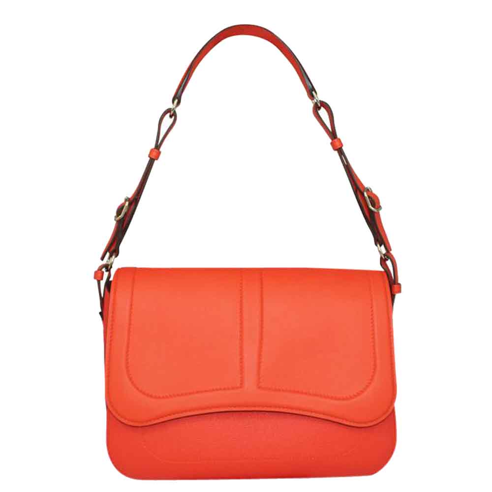 Hermes Orange Leather Harnais 2017 Bag