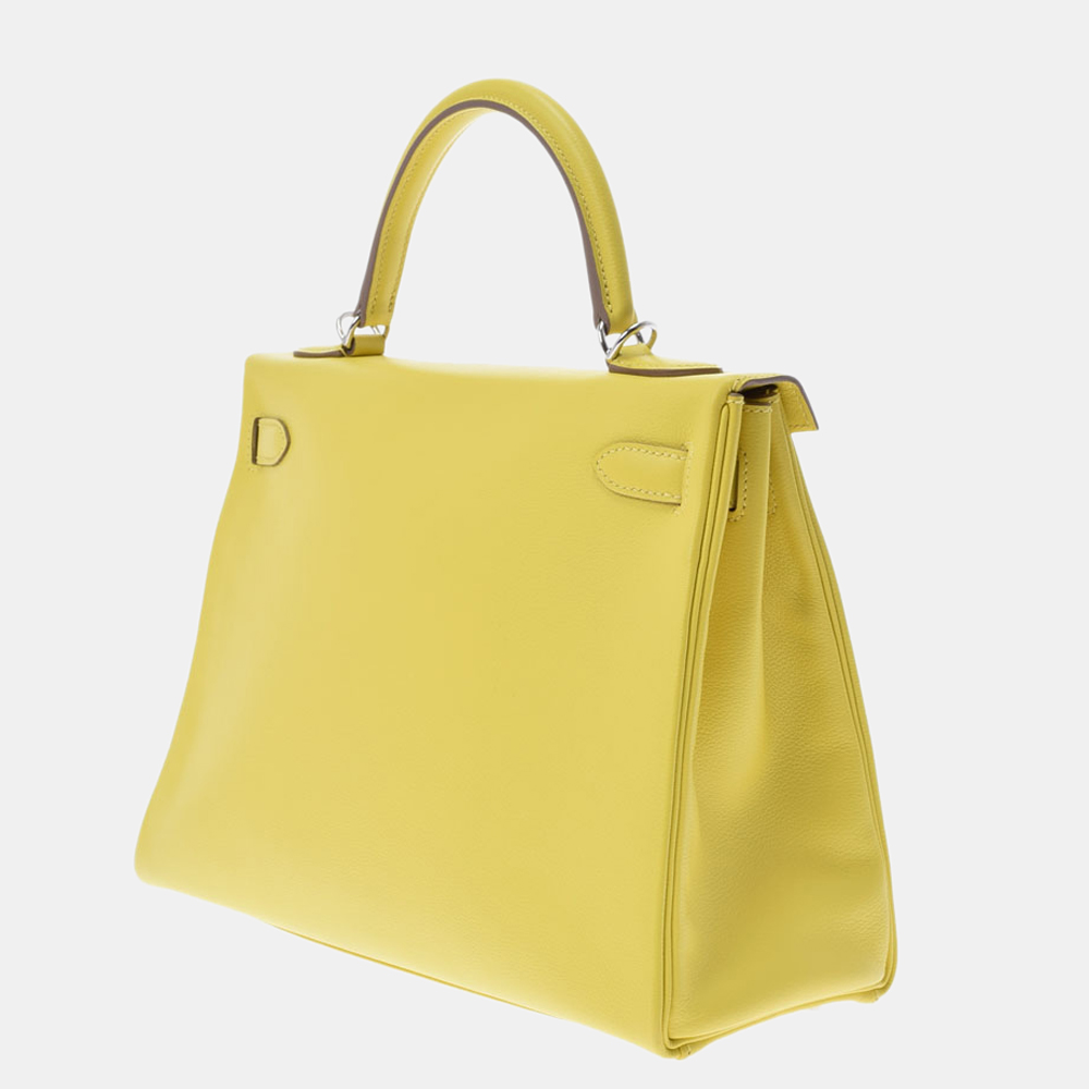 Hermes Yellow Evercolor Leather Palladium Hardware Kelly Retourne 32 Bag
Hermes Yellow Evercolor Leather Palladium Hardware Kelly Retourne 32 Bag