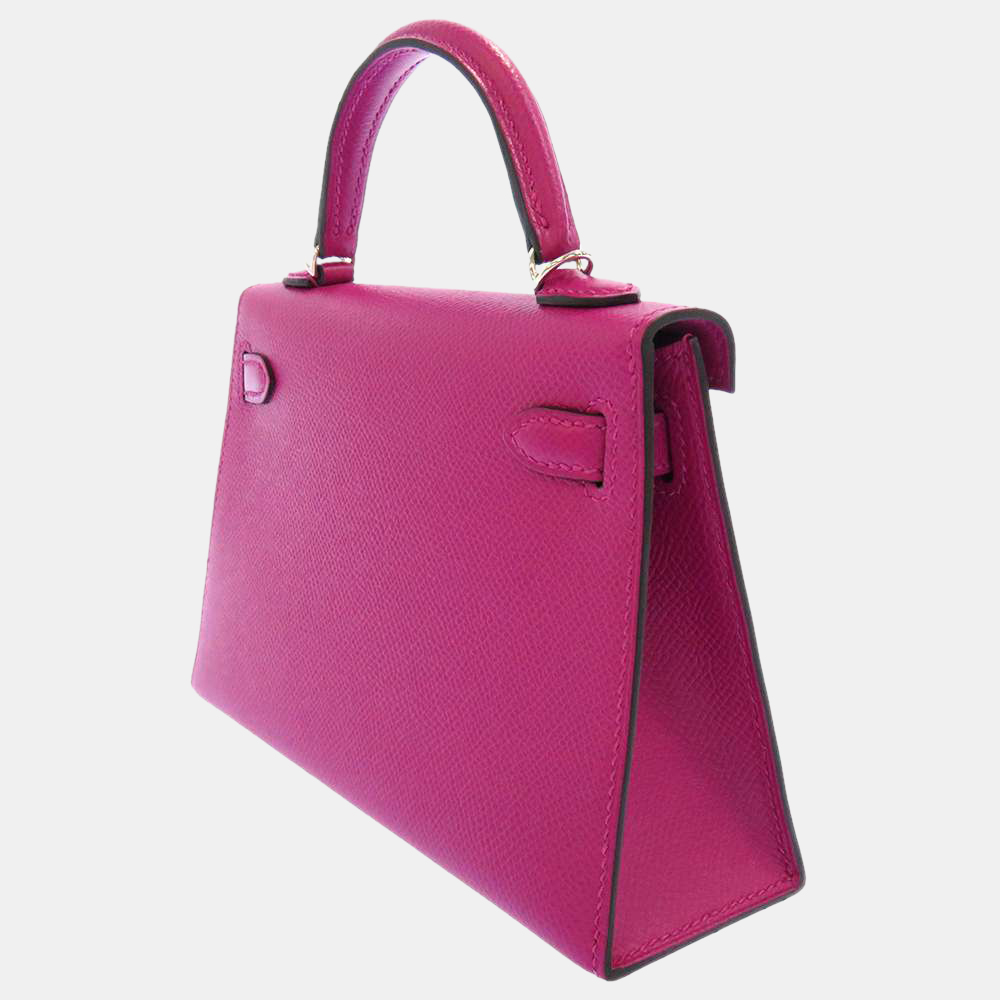 Hermes Purple Epsom Leather Palladium Hardware Mini Kelly Sellier 20 Bag
Hermes Purple Epsom Leather Palladium Hardware Mini Kelly Sellier 20 Bag