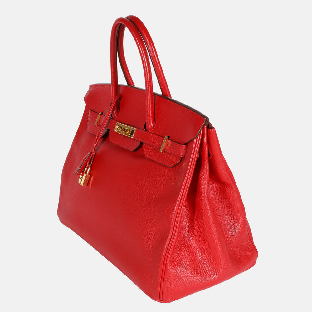 

Hermès Rouge Casaque Epsom Birkin 35 GHW, Red