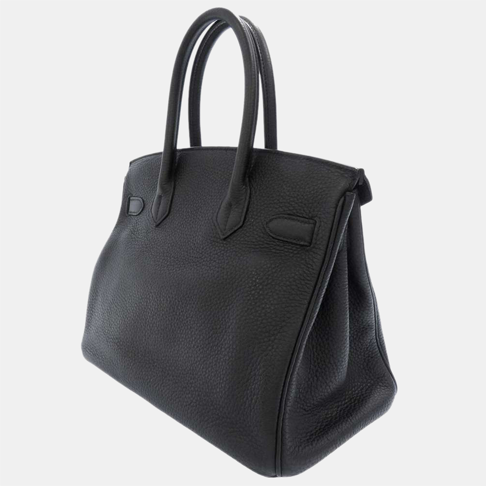 Hermes Black Taurillon Clemence Leather Palladium Hardware Birkin 30 Bag
Hermes Black Taurillon Clemence Leather Palladium Hardware Birkin 30 Bag