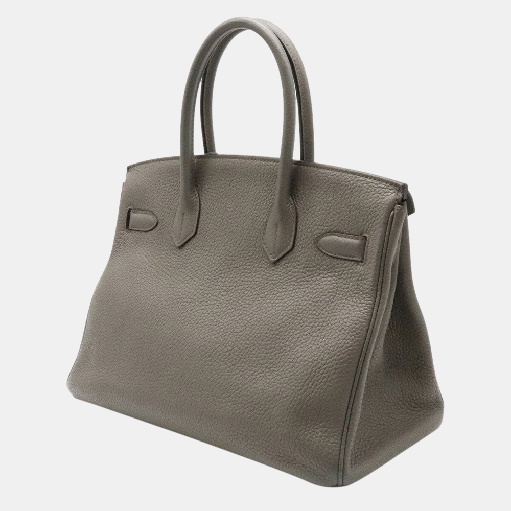 Hermes Birkin 30 handbag Taurillon Clemence leather ethane gray D stamp, Grey
Hermes Birkin 30 handbag Taurillon Clemence leather ethane gray D stamp, Grey