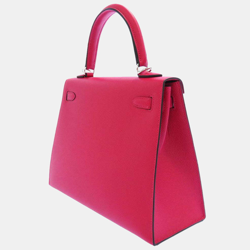 Hermes Pink Verso Epsom Palladium Hardware Kelly Sellier 25 Bag
Hermes Pink Verso Epsom Palladium Hardware Kelly Sellier 25 Bag