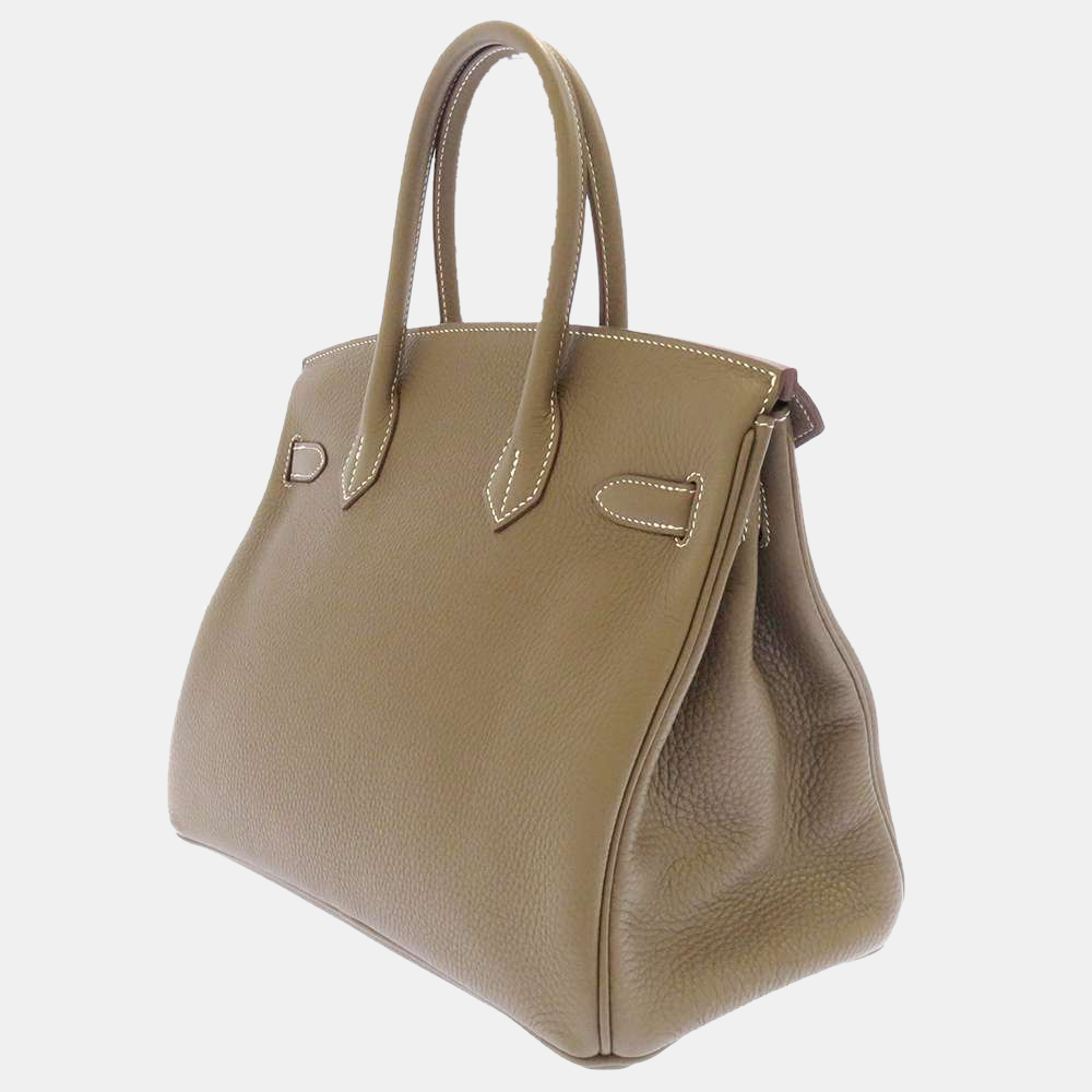 Hermes Grey Taurillon Clemence Leather Gold Hardware Birkin 30 Bag
Hermes Grey Taurillon Clemence Leather Gold Hardware Birkin 30 Bag