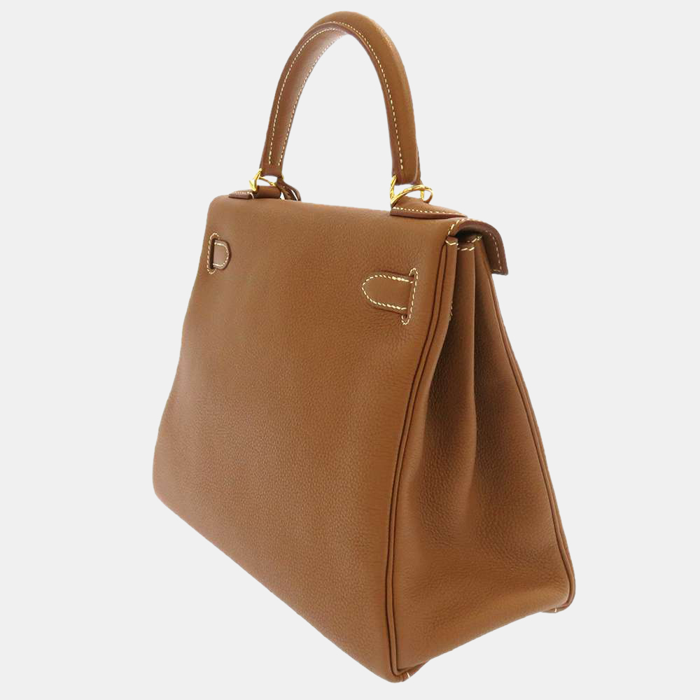 Hermes Gold Togo Leather Gold Hardware Kelly 28 Retourne Bag 
Hermes Gold Togo Leather Gold Hardware Kelly 28 Retourne Bag
