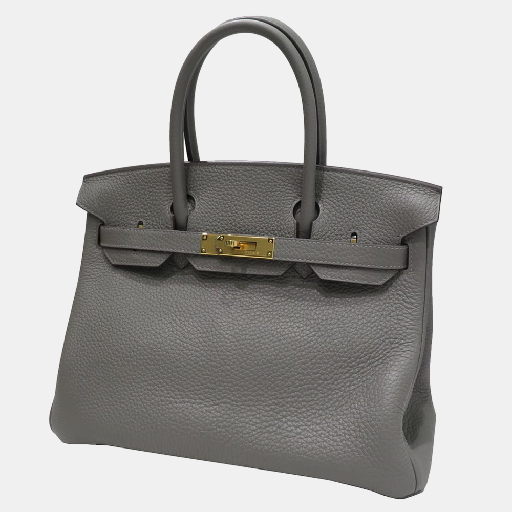 

Hermes Birkin 30 handbag Grimeyer/G metal fittings Taurillon U stamp, Grey