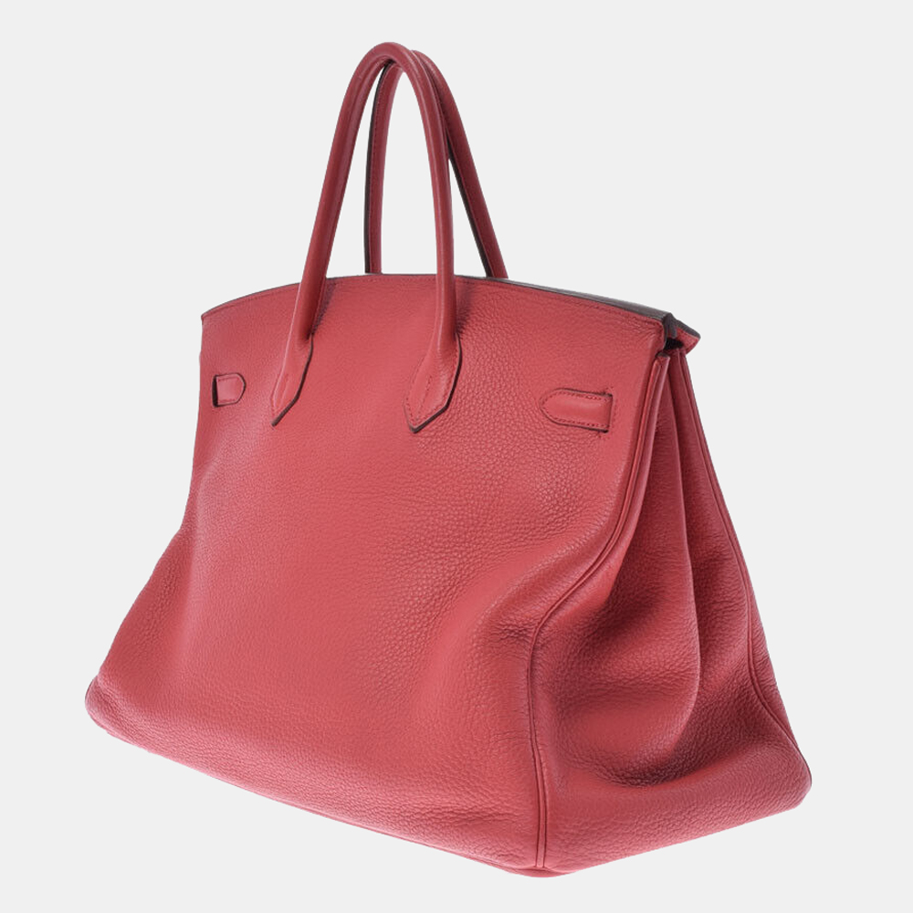 Hermes Pink Taurillon Clemence Leather Palladium Hardware Birkin 40 Bag
Hermes Pink Taurillon Clemence Leather Palladium Hardware Birkin 40 Bag