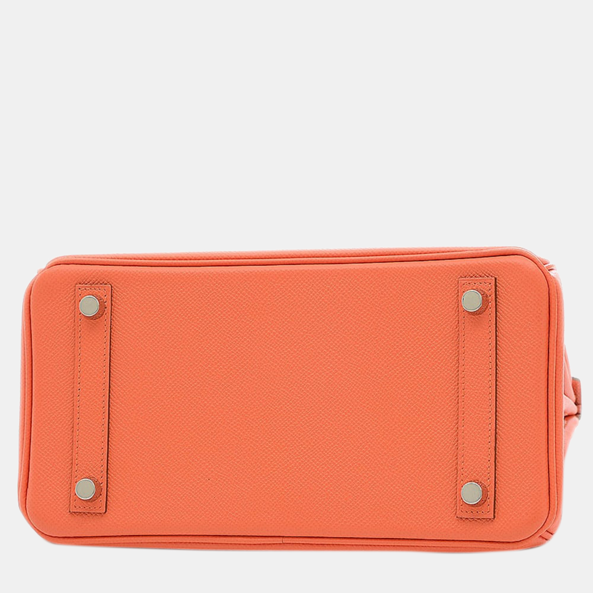 Hermes Birkin 25 Epson Handbag Flamingo Silver hardware a¡R stamp, Orange
Hermes Birkin 25 Epson Handbag Flamingo Silver hardware a¡R stamp, Orange