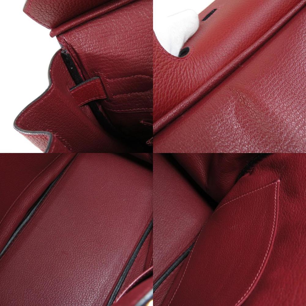 Hermes Birkin 30 Rouge Kazak Handbag Taurillon Clemence Women's