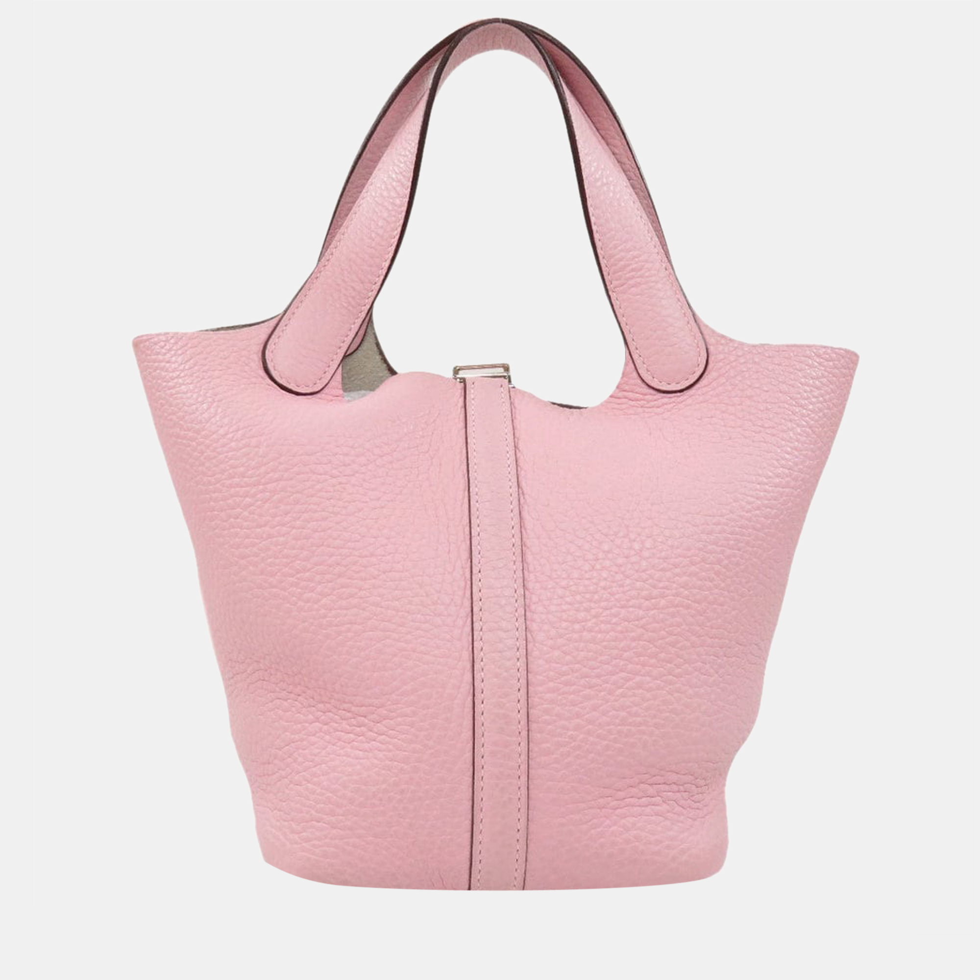 Hermes Picotin Lock PM Rose Sakura Handbag Taurillon Ladies