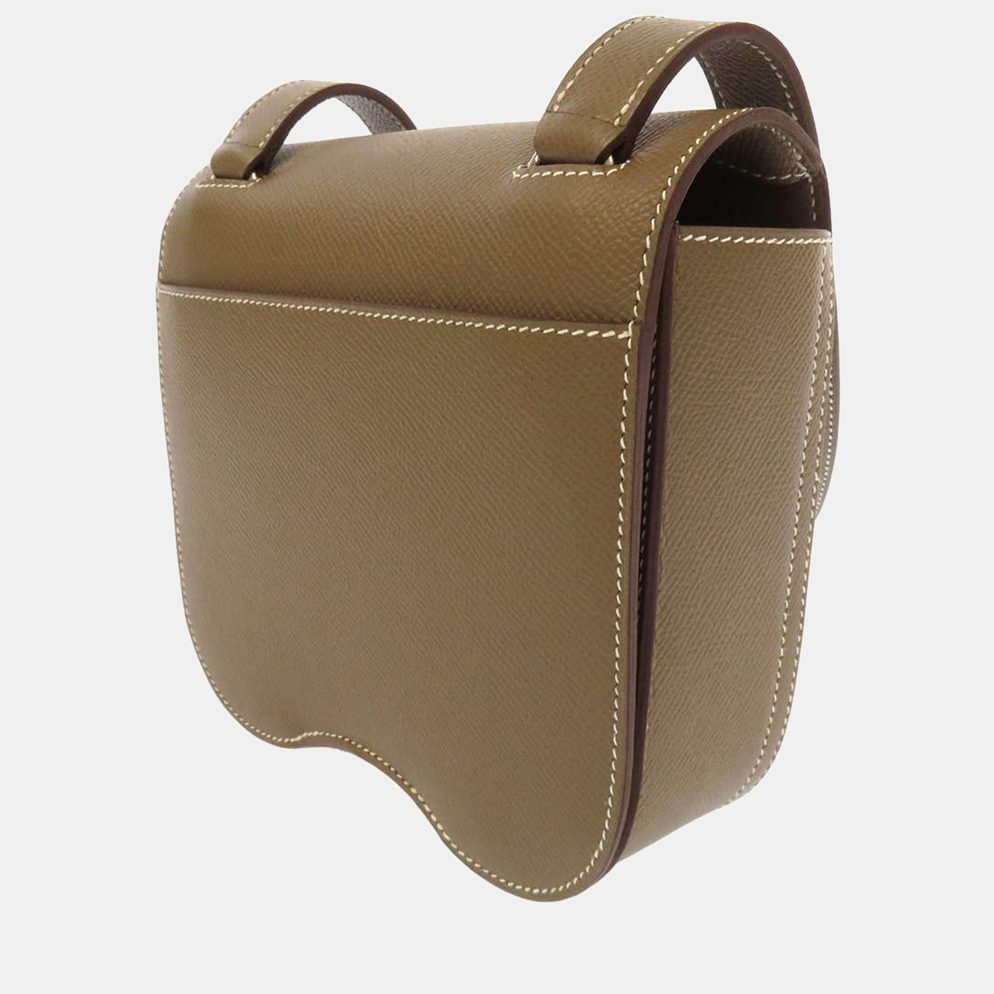 

Hermes Brown Epsom Leather Mini Della Cavalleria Shoulder Bag