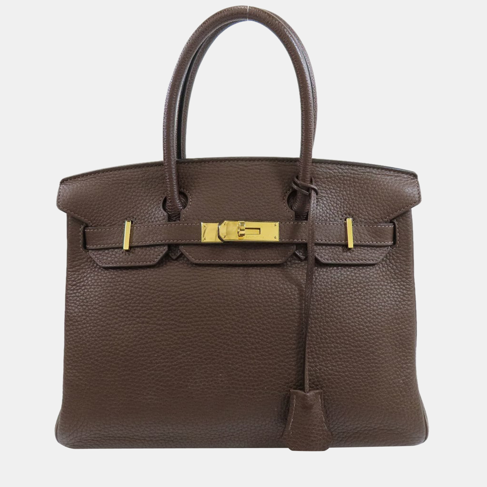 Hermes birkin 30 dark brown handbag taurillon ladies