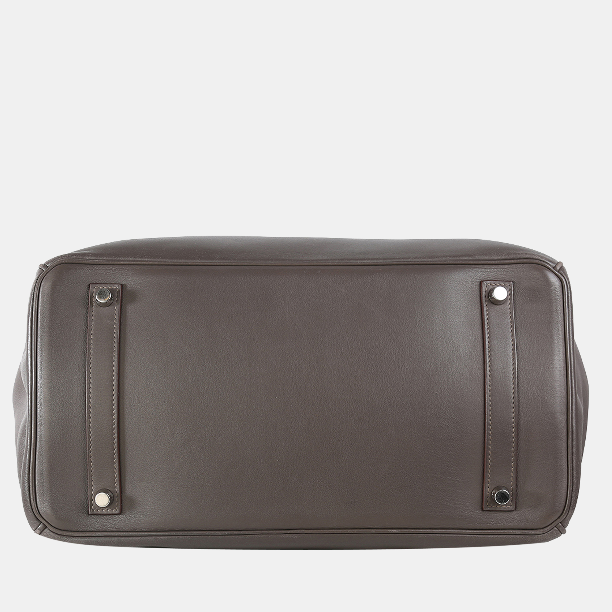 Hermes Grey Swift Leather Palladium Hardware Birkin 35 Bag