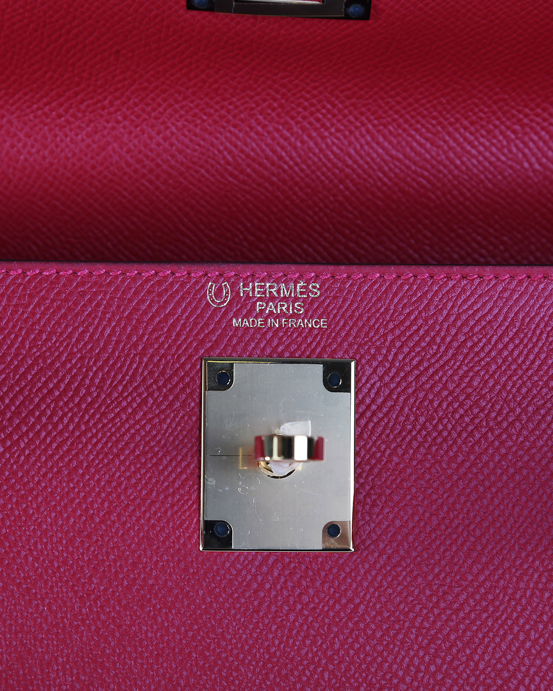 Hermes Red Epsom Leather Kelly 32 Sellier Bag