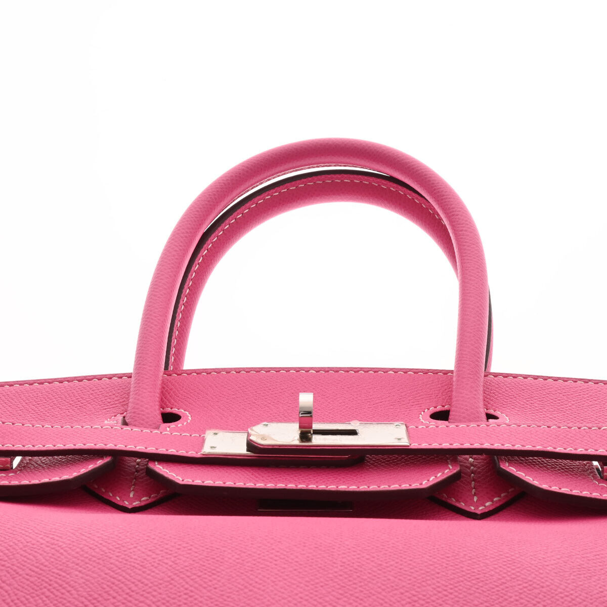 Hermes Pink Epsom Leather Palladium Hardware Birkin 30 Bag