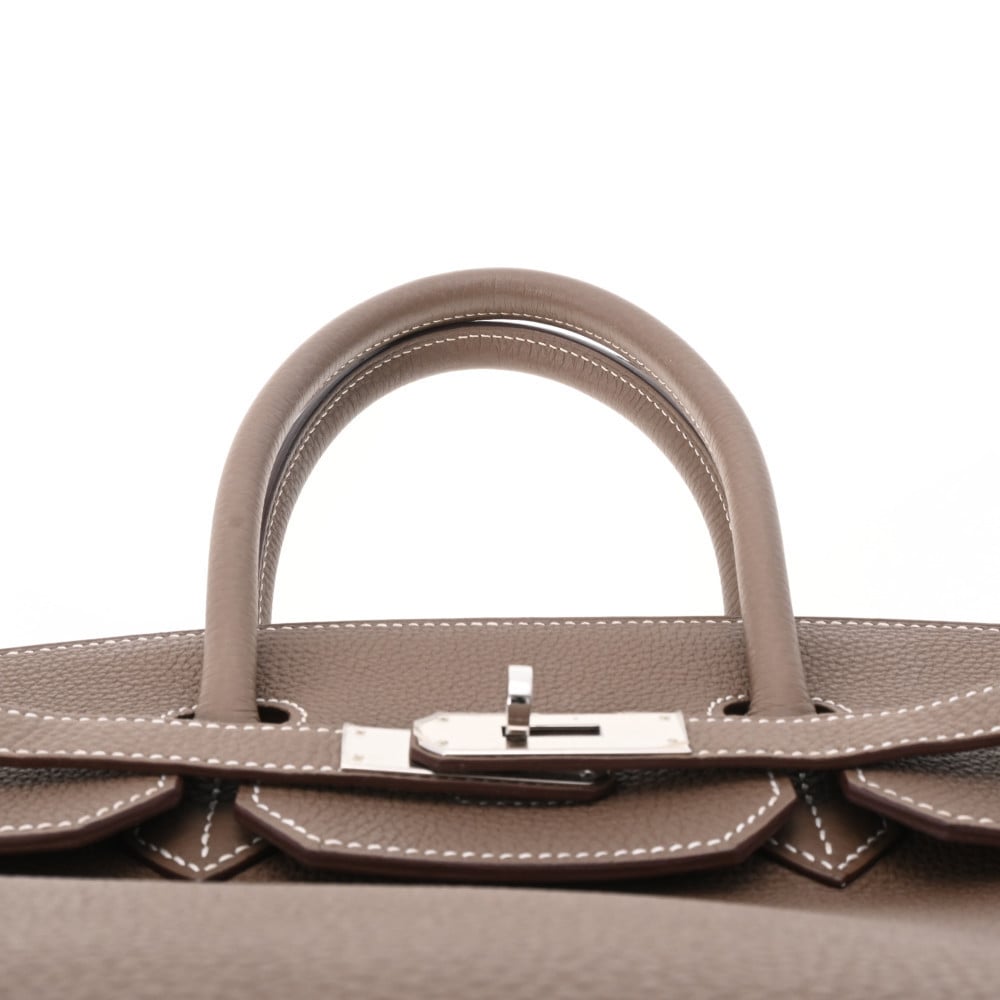 Hermes Birkin 35 Etoupe Q Stamped (around 2013) Ladies' Taurillon Clemence Handbag