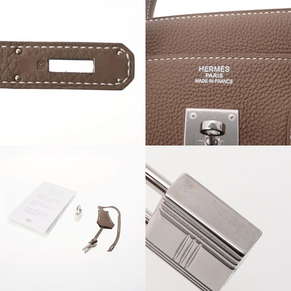 Hermes Birkin 35 Etoupe Q Stamped (around 2013) Ladies' Taurillon Clemence Handbag