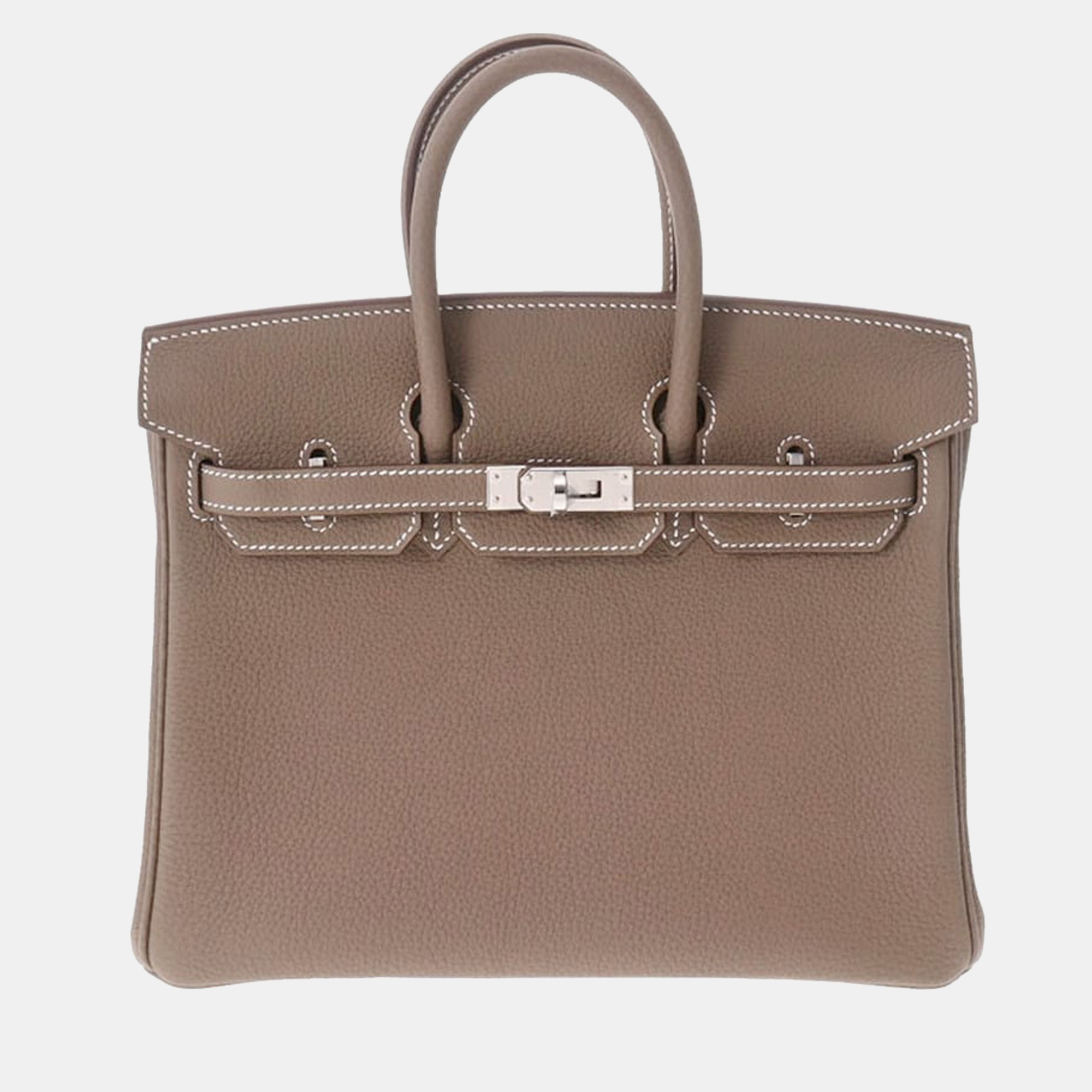 Hermes Birkin 25 Etoupe Palladium Metal Fittings U Engraved (around 2022) Ladies Togo Handbag