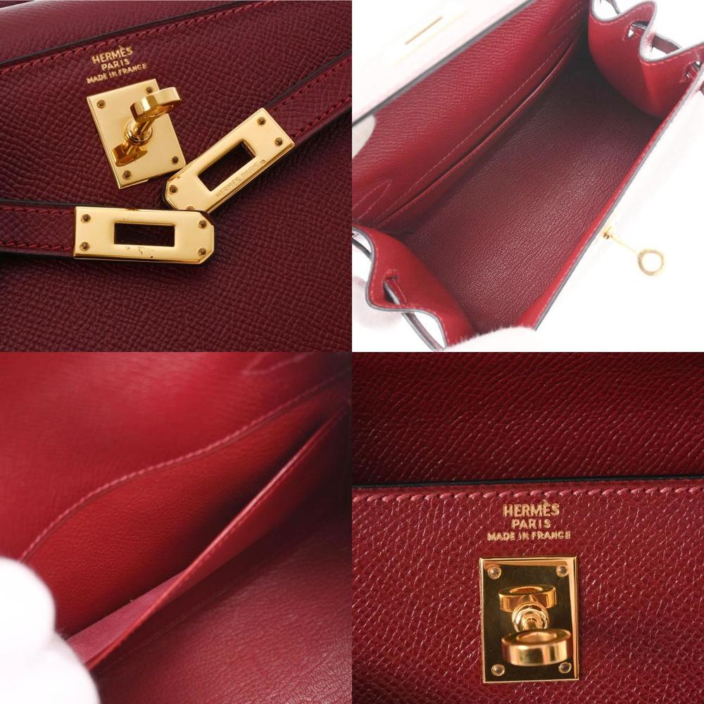 Hermes Kelly Rouge Ash A Z Stamped (around 1996) Ladies Couchvel Handbag