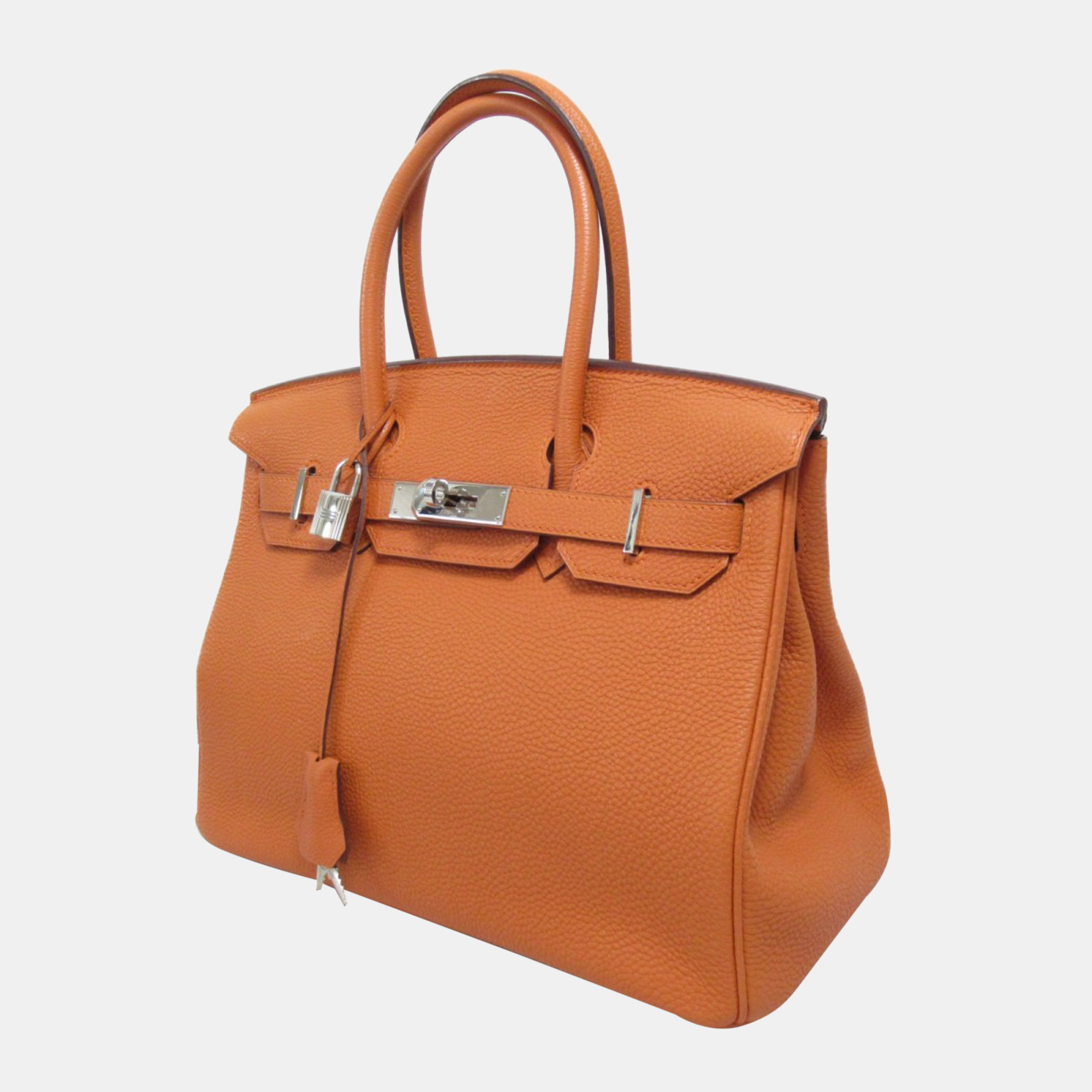 Hermes Orange Togo Leather Palladium Plated Hardware Birkin 30 Tote Bag
Hermes Orange Togo Leather Palladium Plated Hardware Birkin 30 Tote Bag