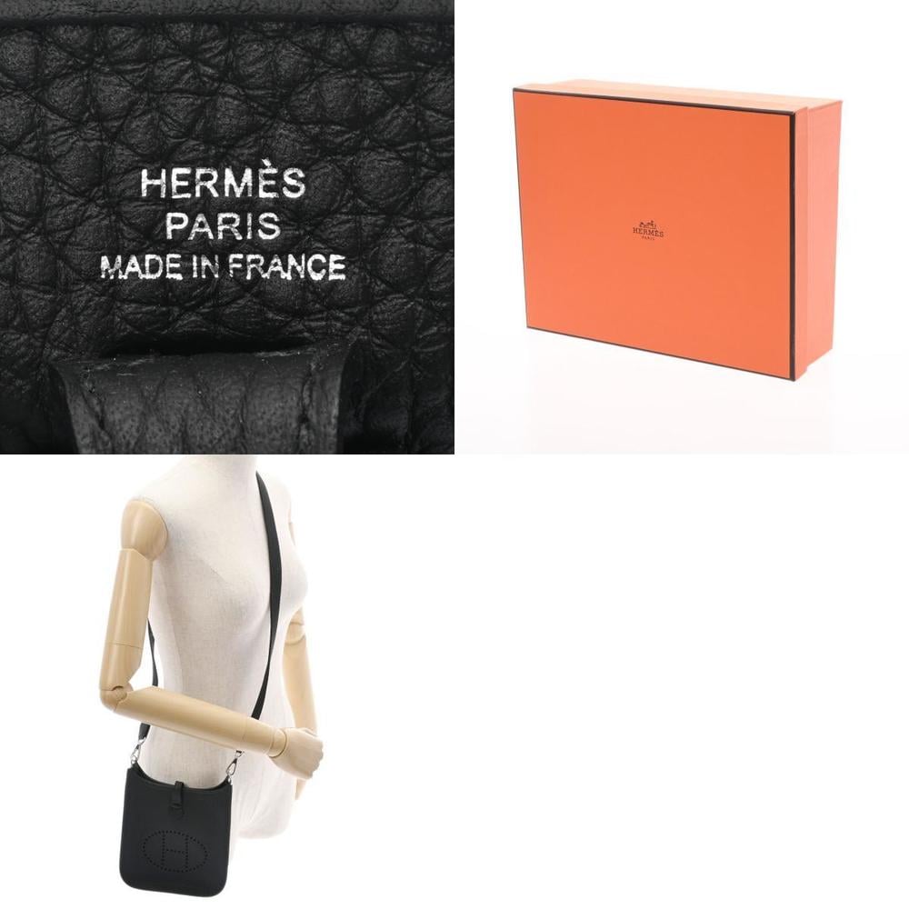 Hermes Evelyn TPM Black U Engraved (around 2022) Women's Taurillon Clemence Shoulder Bag