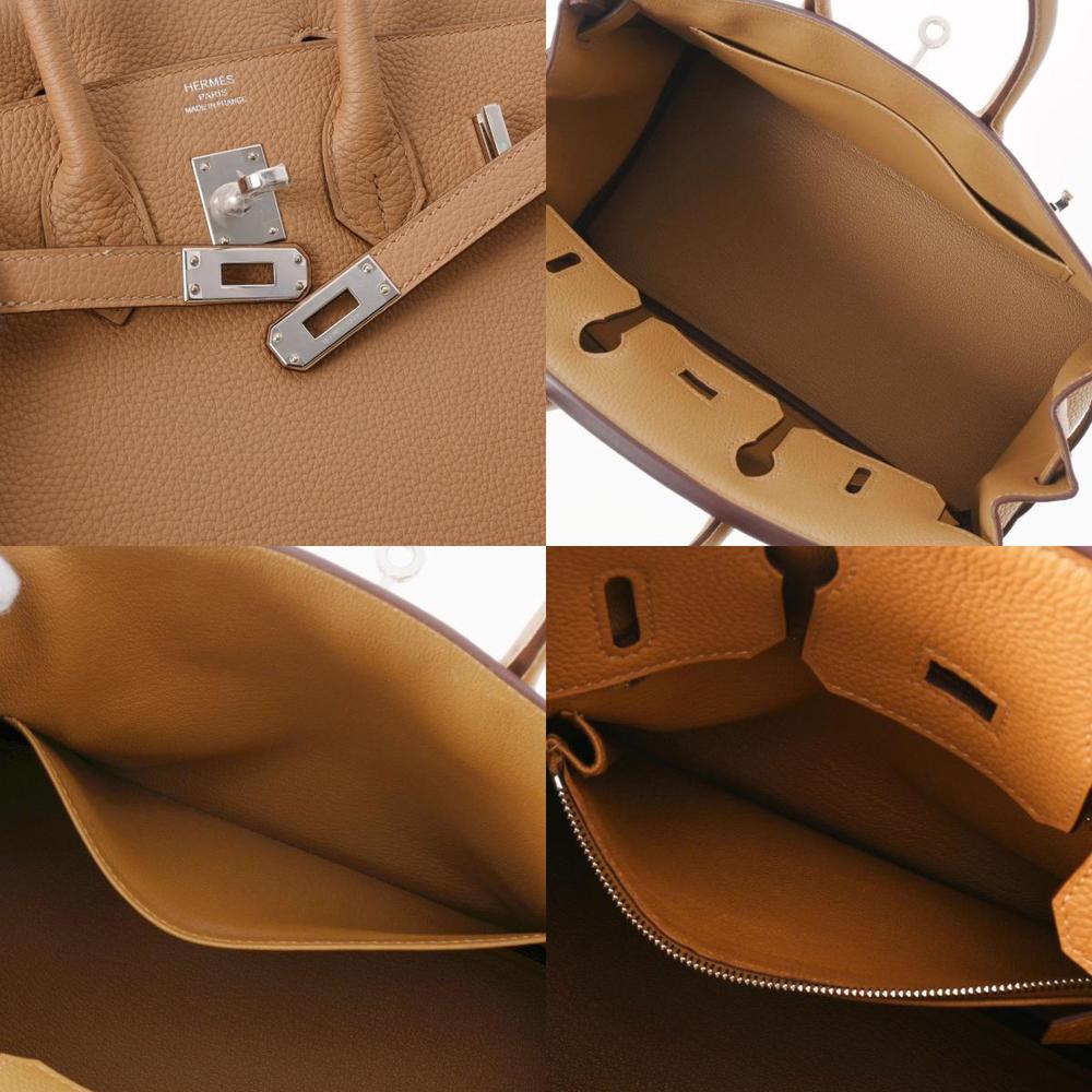 Hermes Birkin 25 Biscuit Palladium Metal Fittings U Engraved (around 2022) Ladies Togo Handbag