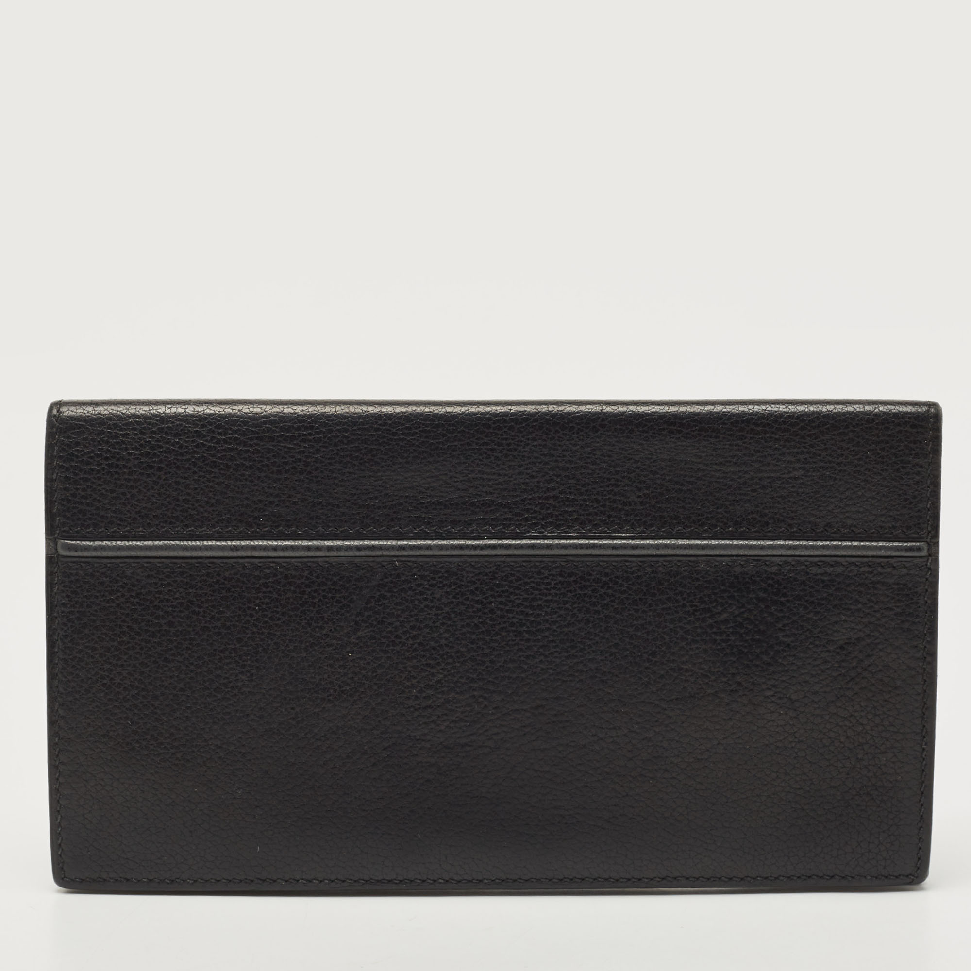 Hermes Black/Graphite Evercolor Leather MC² Fleming Wallet