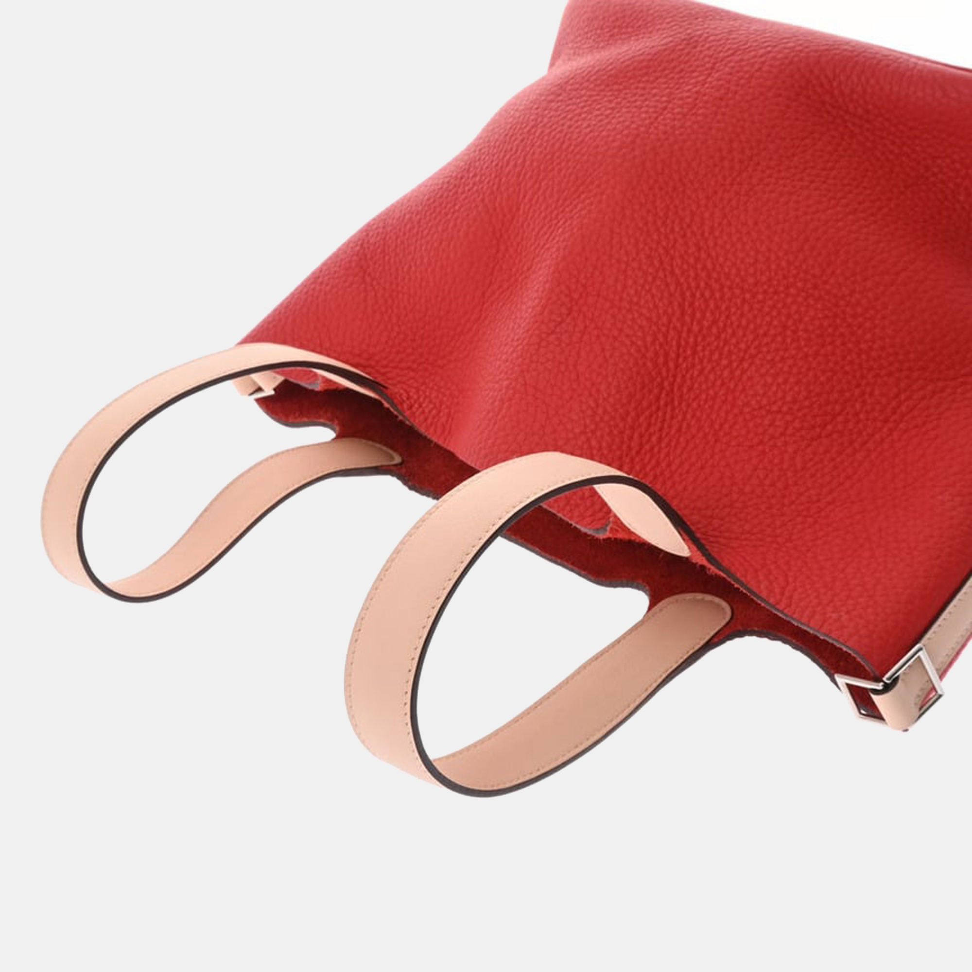 Hermes Picotin Lock MM Touch Rouge Tomato Rose Eglantine X Engraved (around 2016) Ladies Taurillon Clemence Handbag
