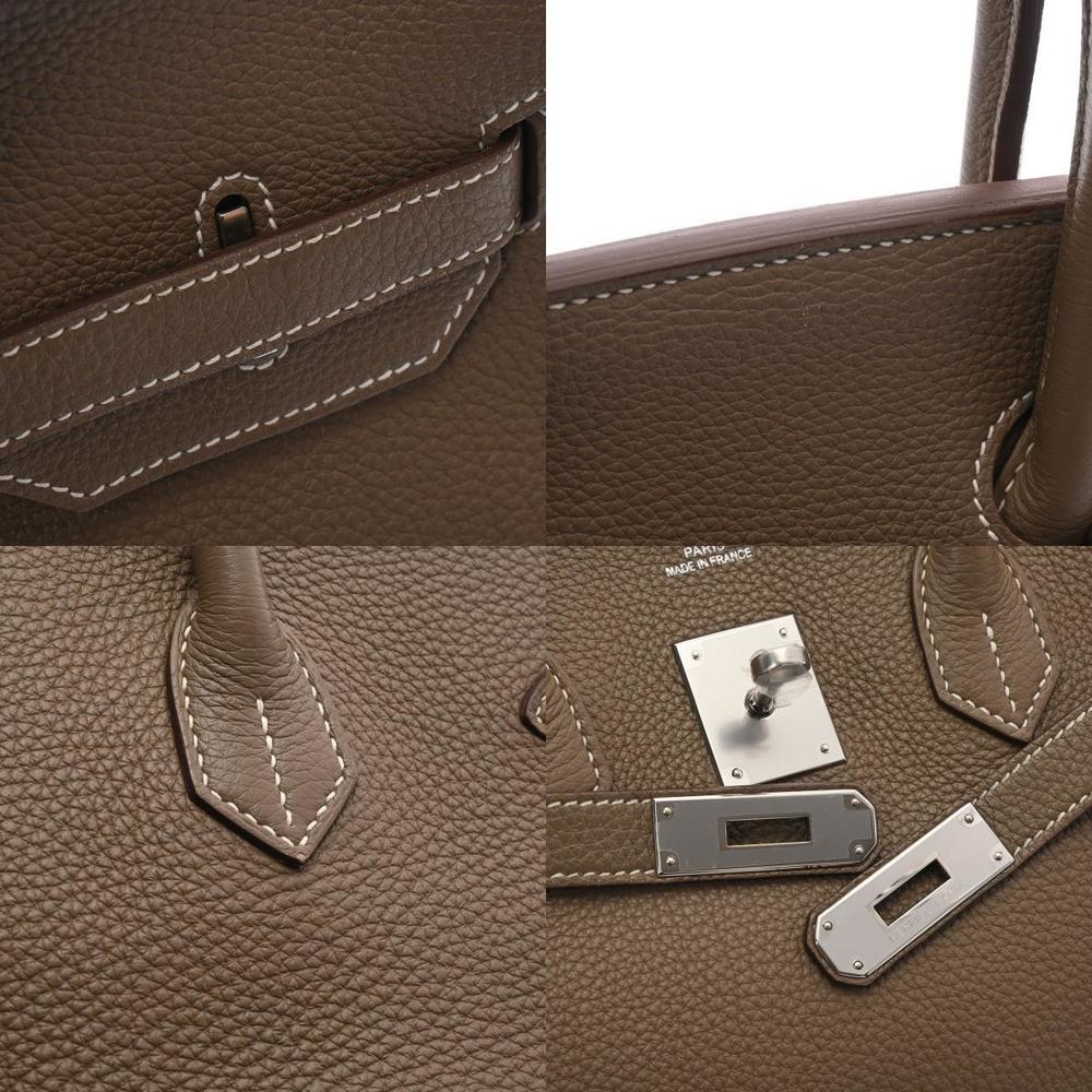 Hermes Birkin 35 Etoupe Palladium Metal Fittings P Engraved (around 2012) Unisex Togo Handbag