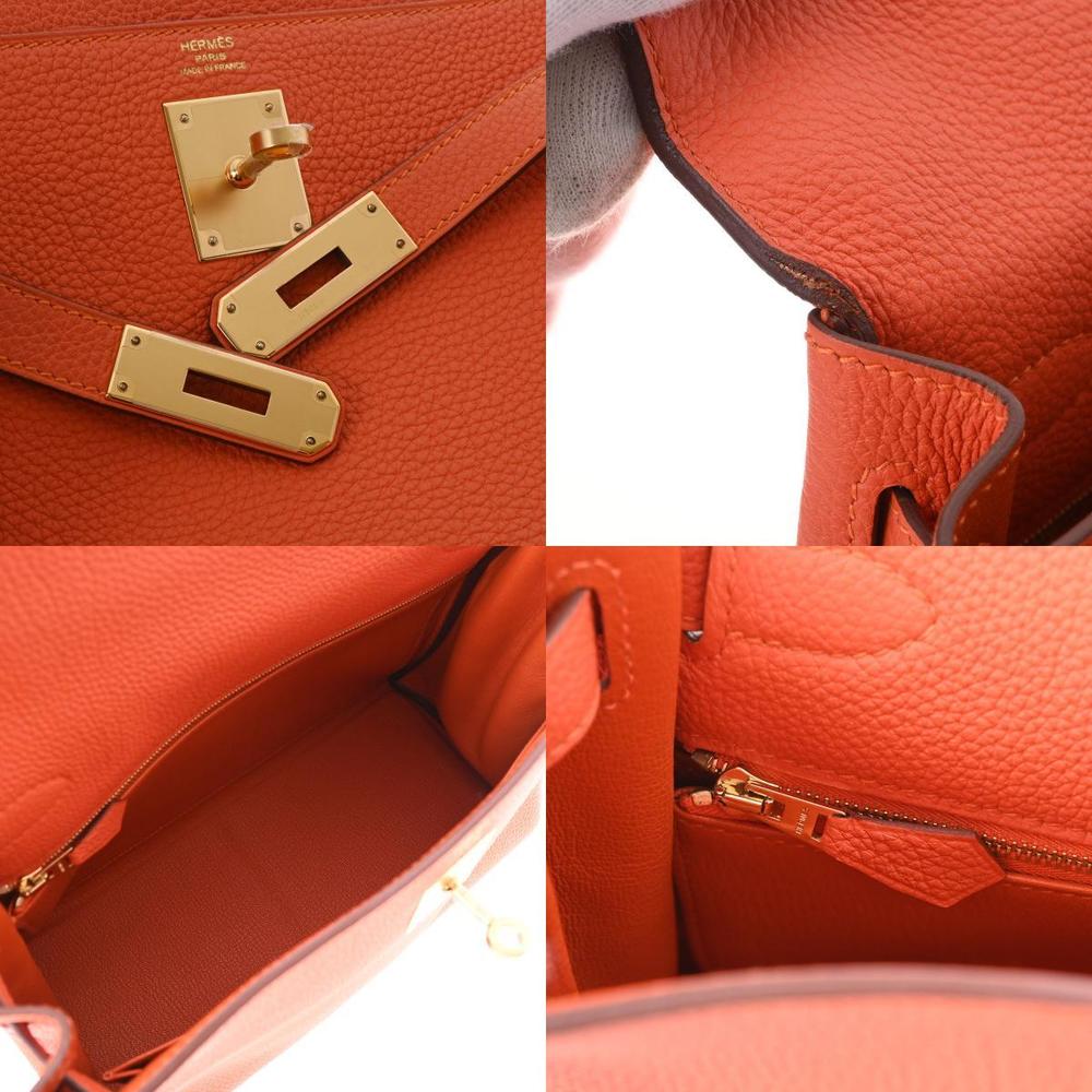 Hermes Kelly 28 Inner Stitch Orange Poppy D Engraved (around 2019) Ladies Togo Bag