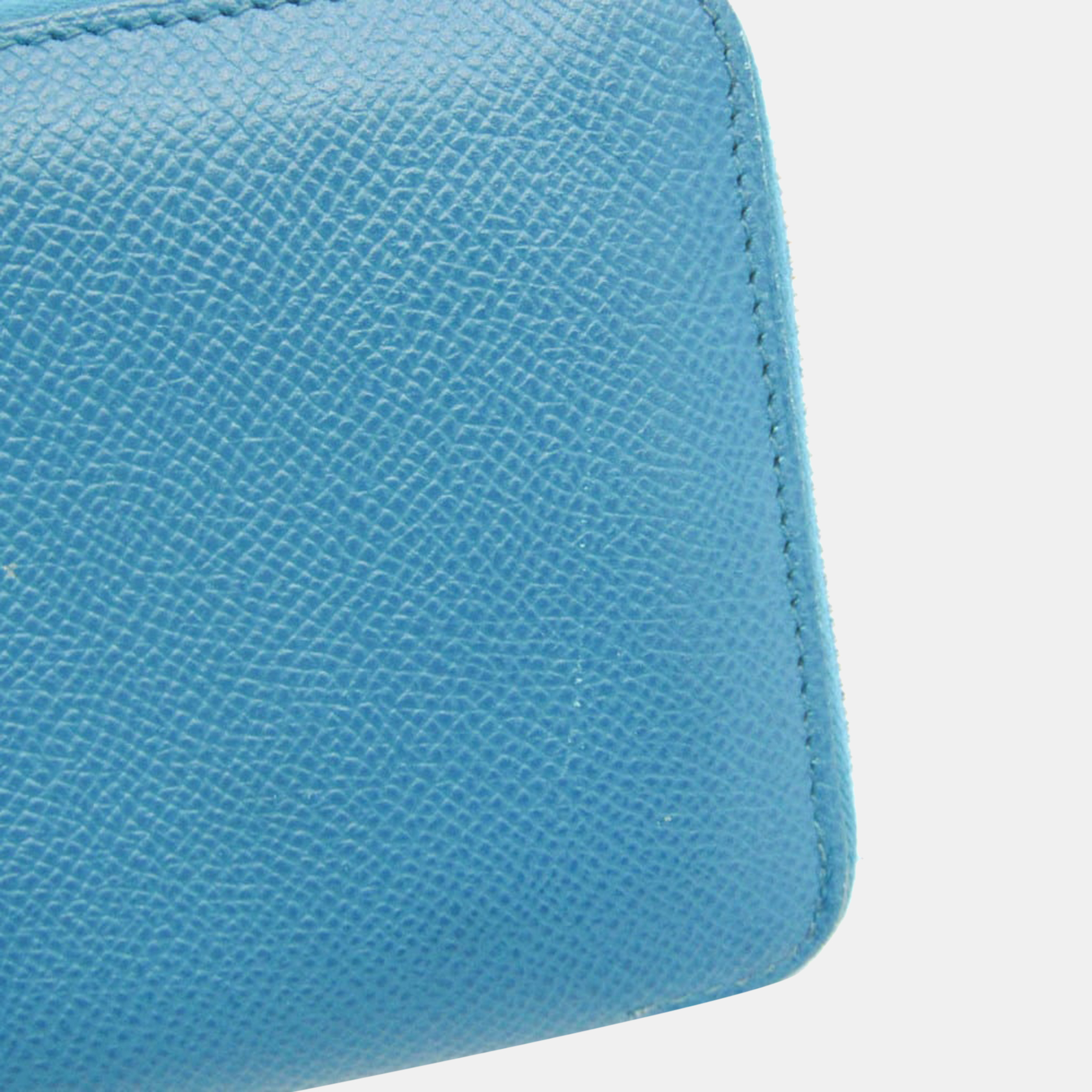 Hermes Azap Long Women's Epsom Leather Long Wallet (bi-fold) Blue BF563251