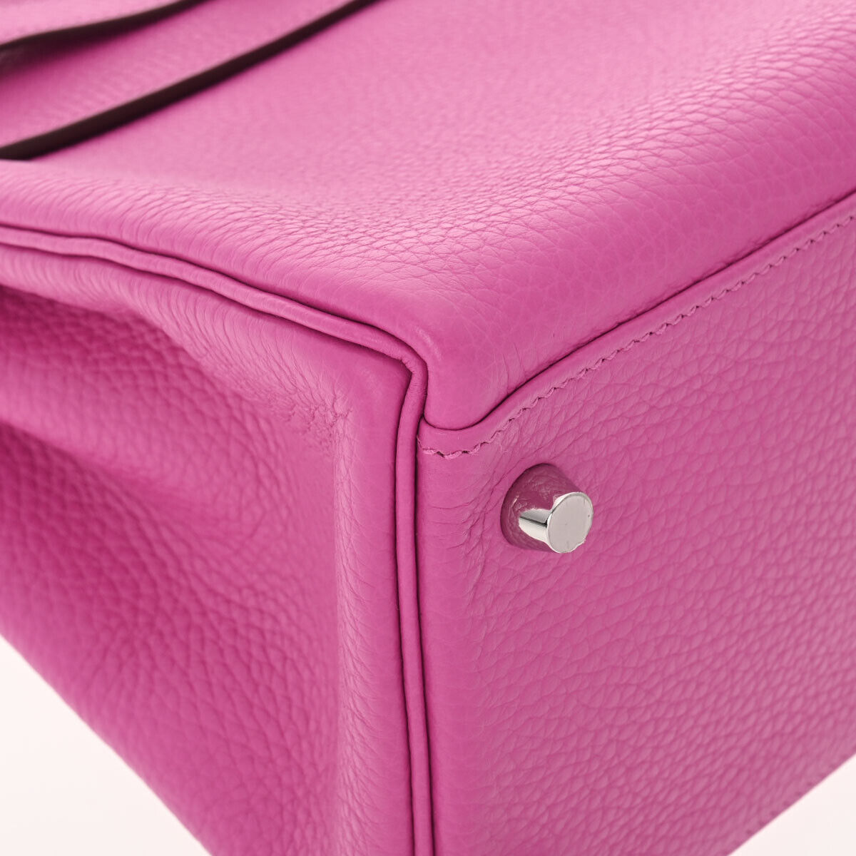 Hermes Pink Togo Leather Palladium Hardware Kelly 28 Bag