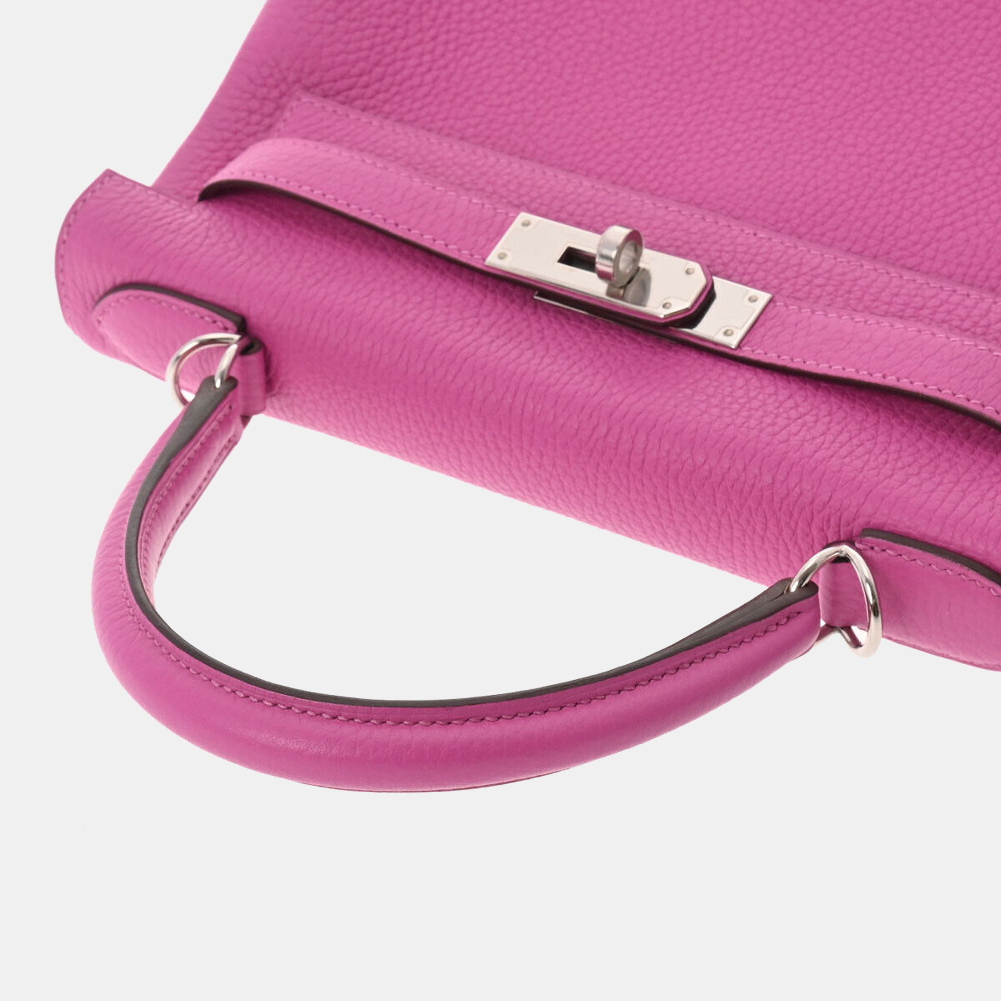 Hermes Pink Togo Leather Palladium Hardware Kelly 28 Bag