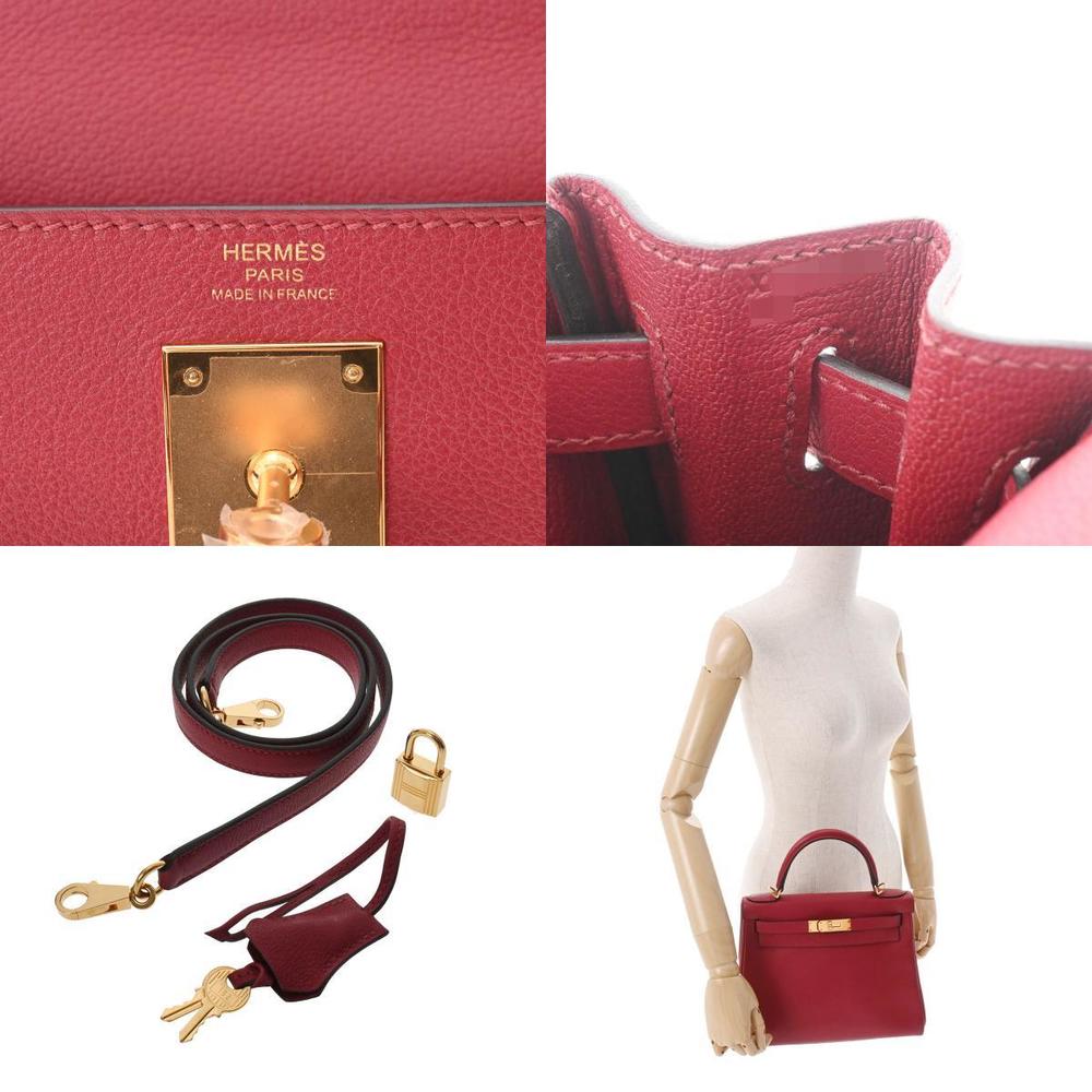 Hermes Kelly 28 Inner Stitch Rouge Ash X Engraved (around 2016) Women's Ever Color Bag