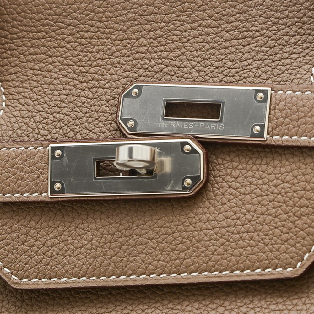 Hermes Birkin 40 Togo Handbag Etoupe Silver Metal Fittings Z Stamp