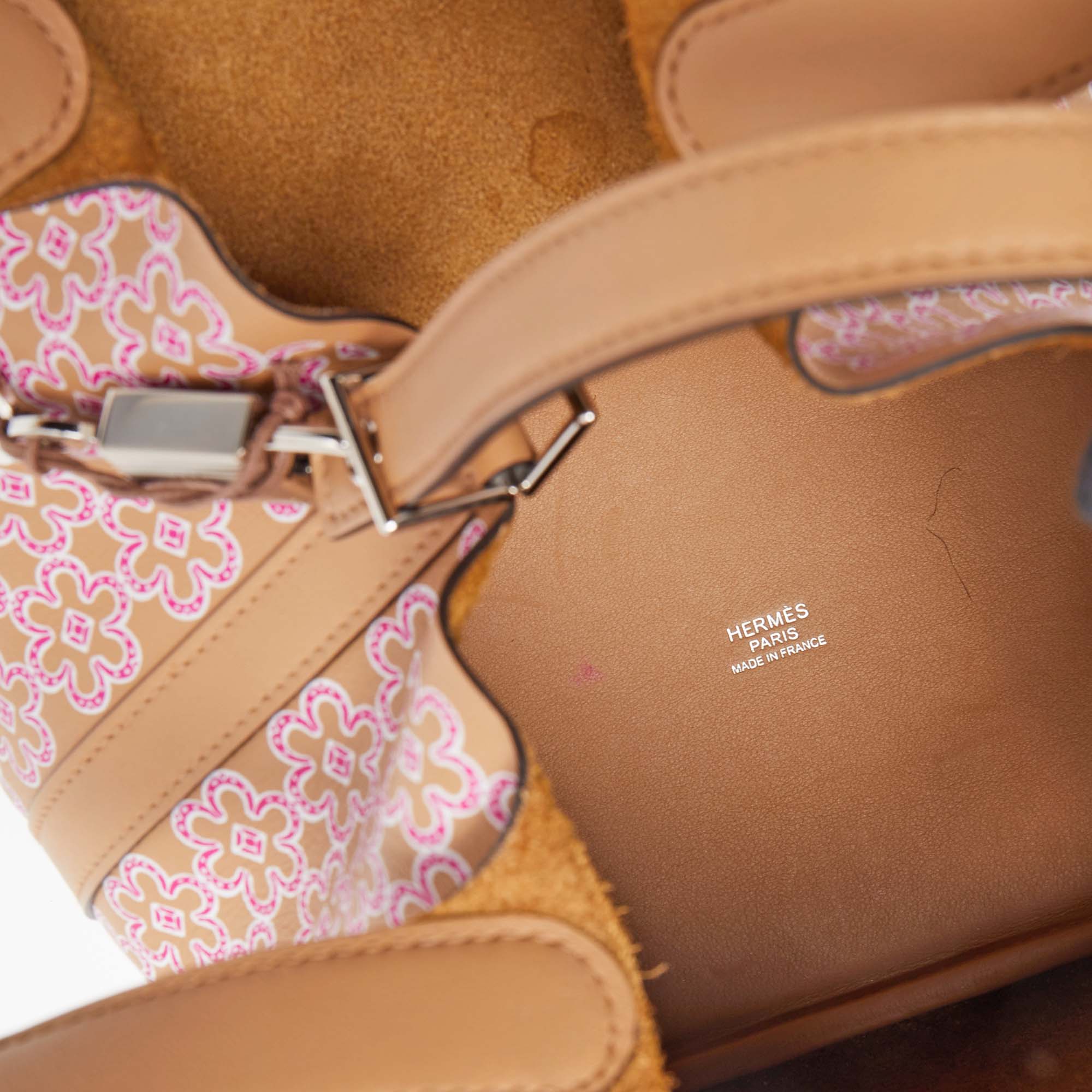 Hermes Chai/Rose Swift Leather Picotin Luck Daisy Bag