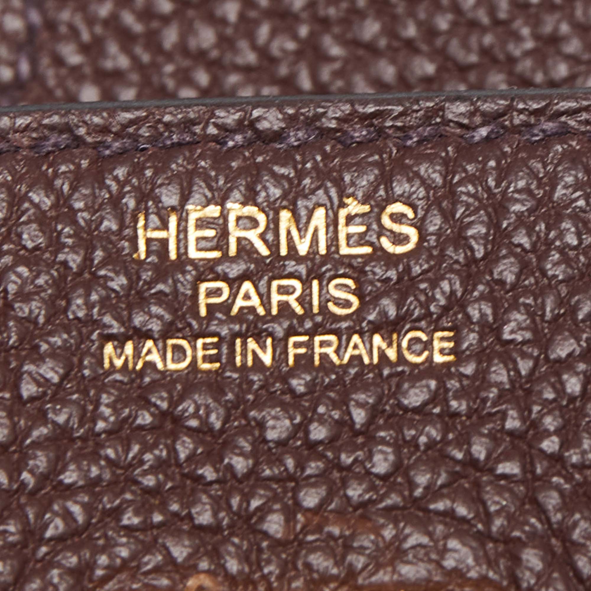 Hermes Rouge Sellier Togo Leather Gold Finish Birkin 25 Bag