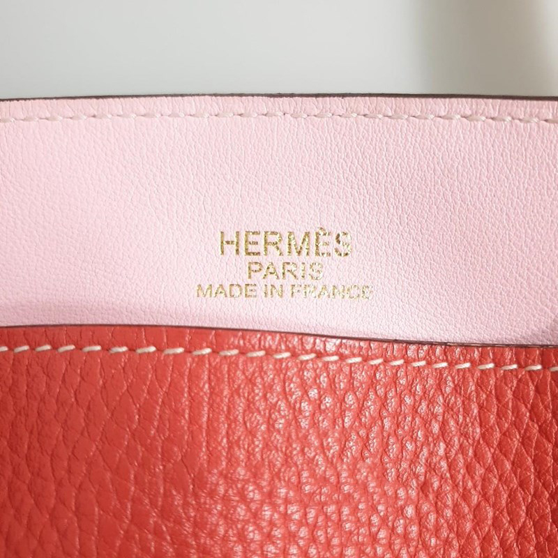 Hermes Orange Clemence Double Sens 26 Shoulder Bag