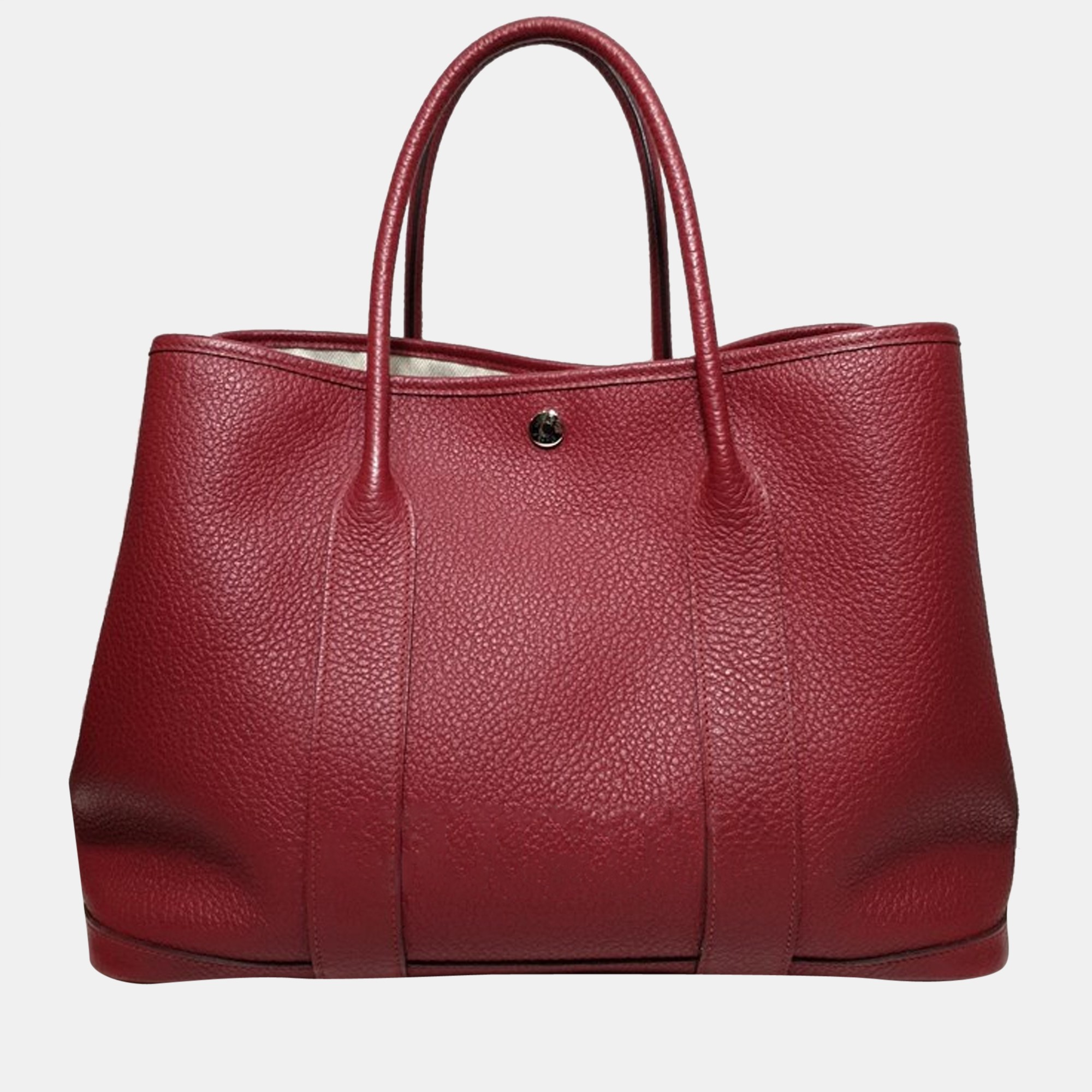 Hermes Red Negonda Leather Garden Party 36 Tote Bag