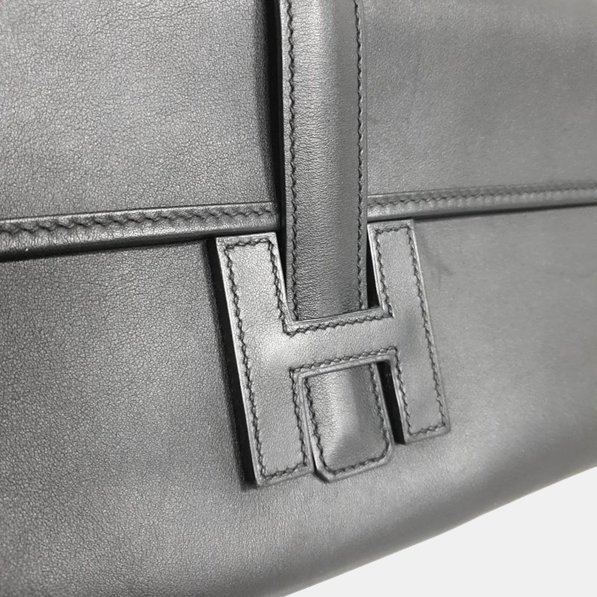 Hermes Black Swift Leather Elan Jige 29 Clutch Bag