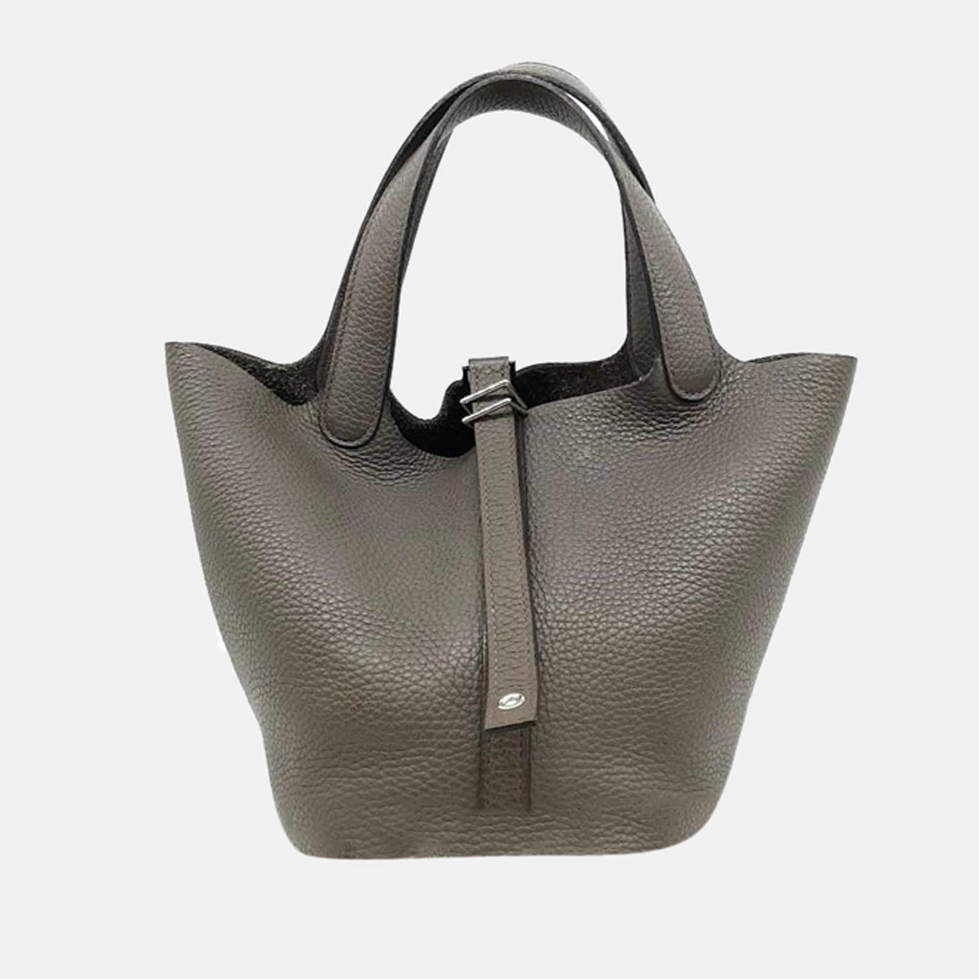 Hermes Grey Togo Leather Picotin Lock 18 Tote Bag
