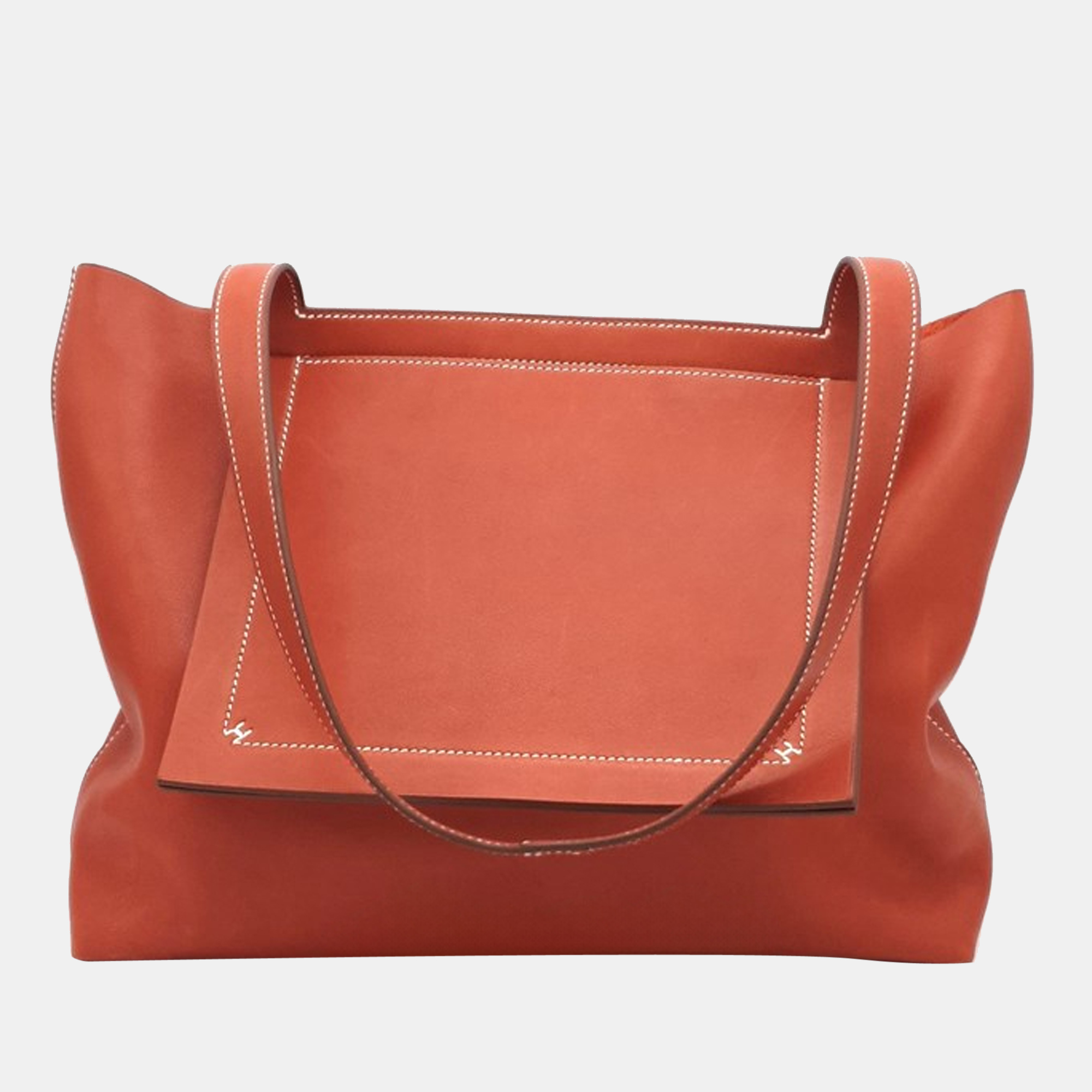 Hermes Orange Leather Cabasellier 31 Bag