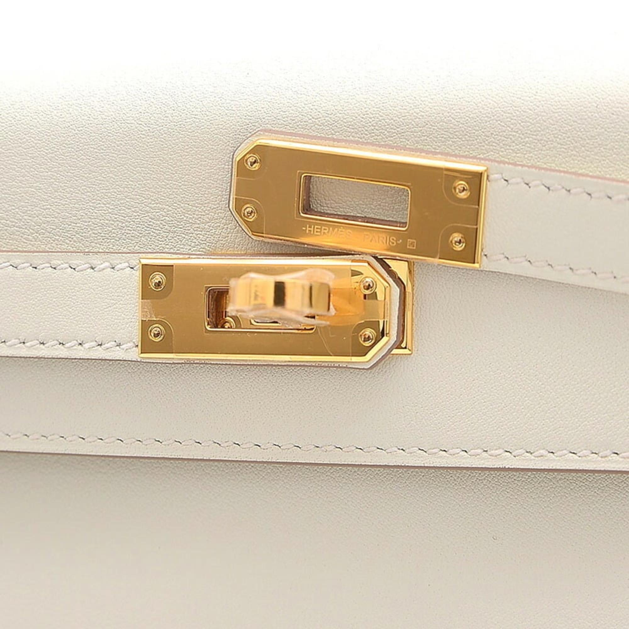 Hermes Kelly 25 Inner Sewing Handbag Swift Mushroom Gold Metal Fittings B Stamped 2023