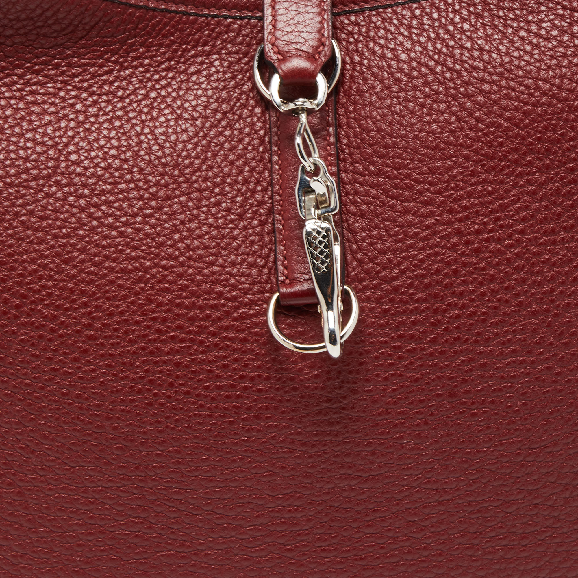 Hermes Rouge H Taurillion Clemence Trim Bag